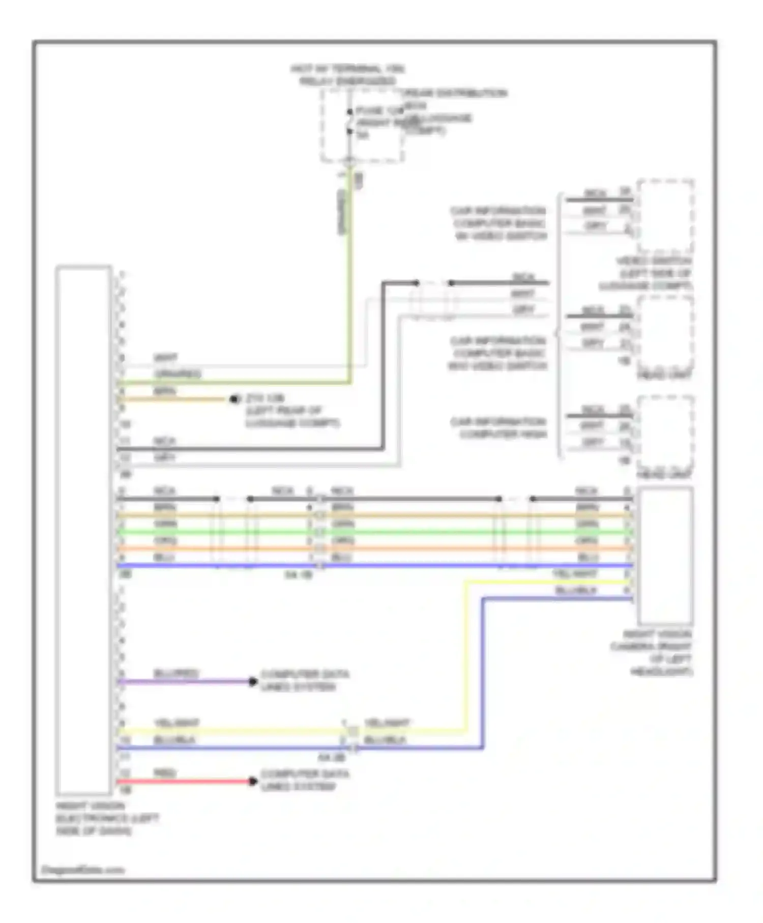 7 series BMW F01/F02 (2008-2012): Night vision circuit