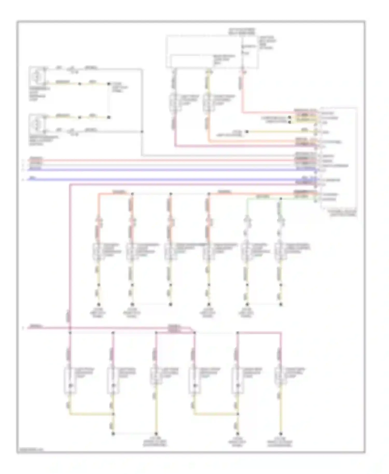 7 series BMW F01/F02 (2008-2012): Courtesy lamps circuit (2 of 2)