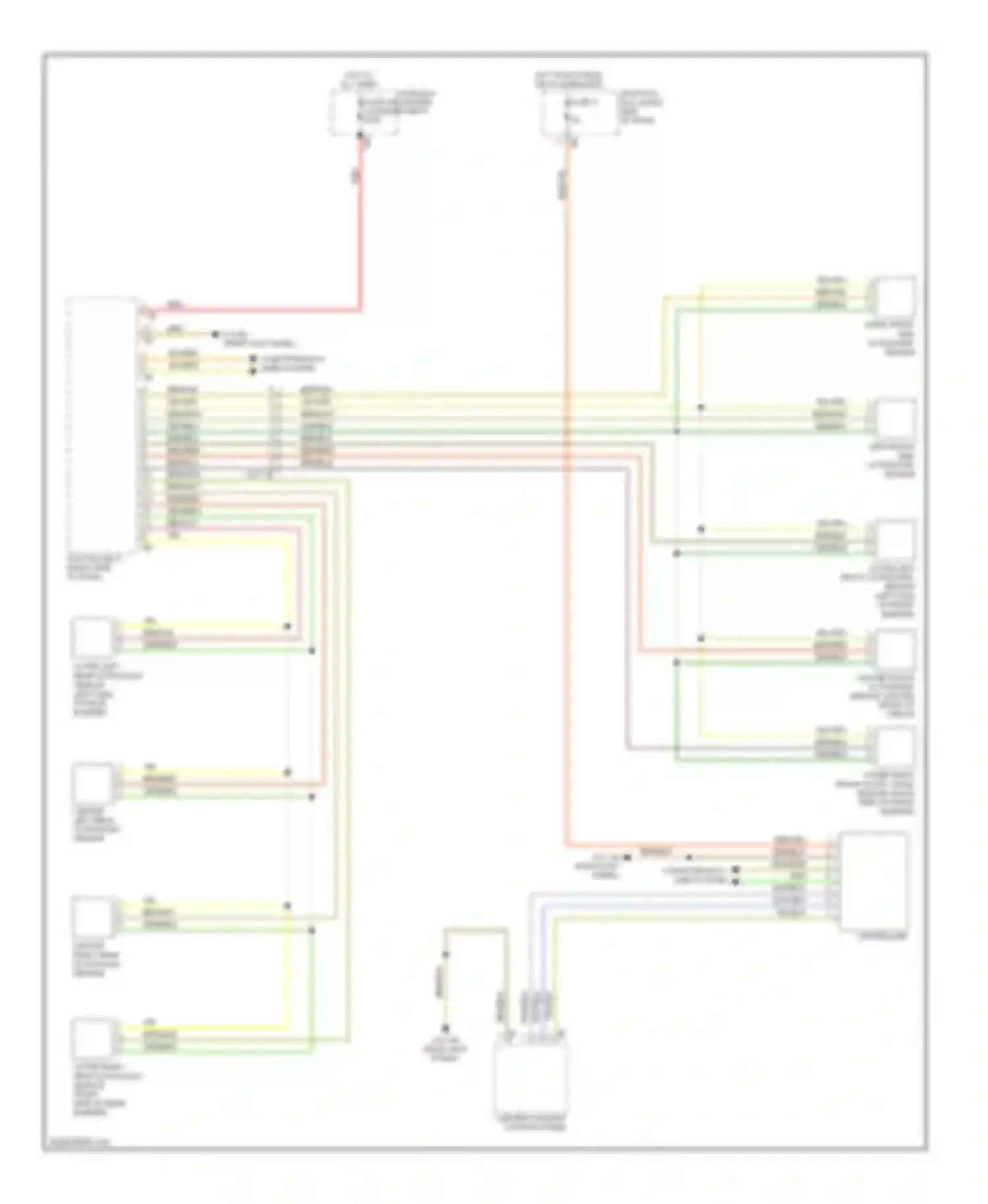 7 series BMW F01/F02 (2008-2012): Parking assistant circuit