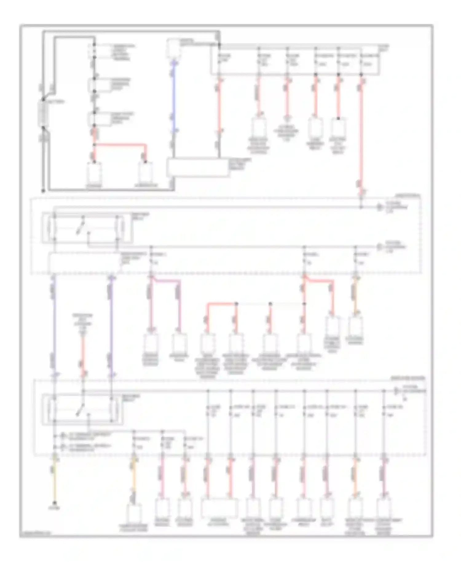 7 series BMW F01/F02 (2008-2012): Power distribution circuit (1 of 6)