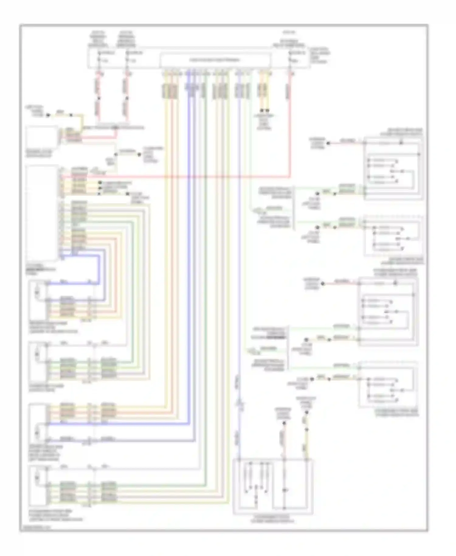 7 series BMW F01/F02 (2008-2012): Power windows circuit