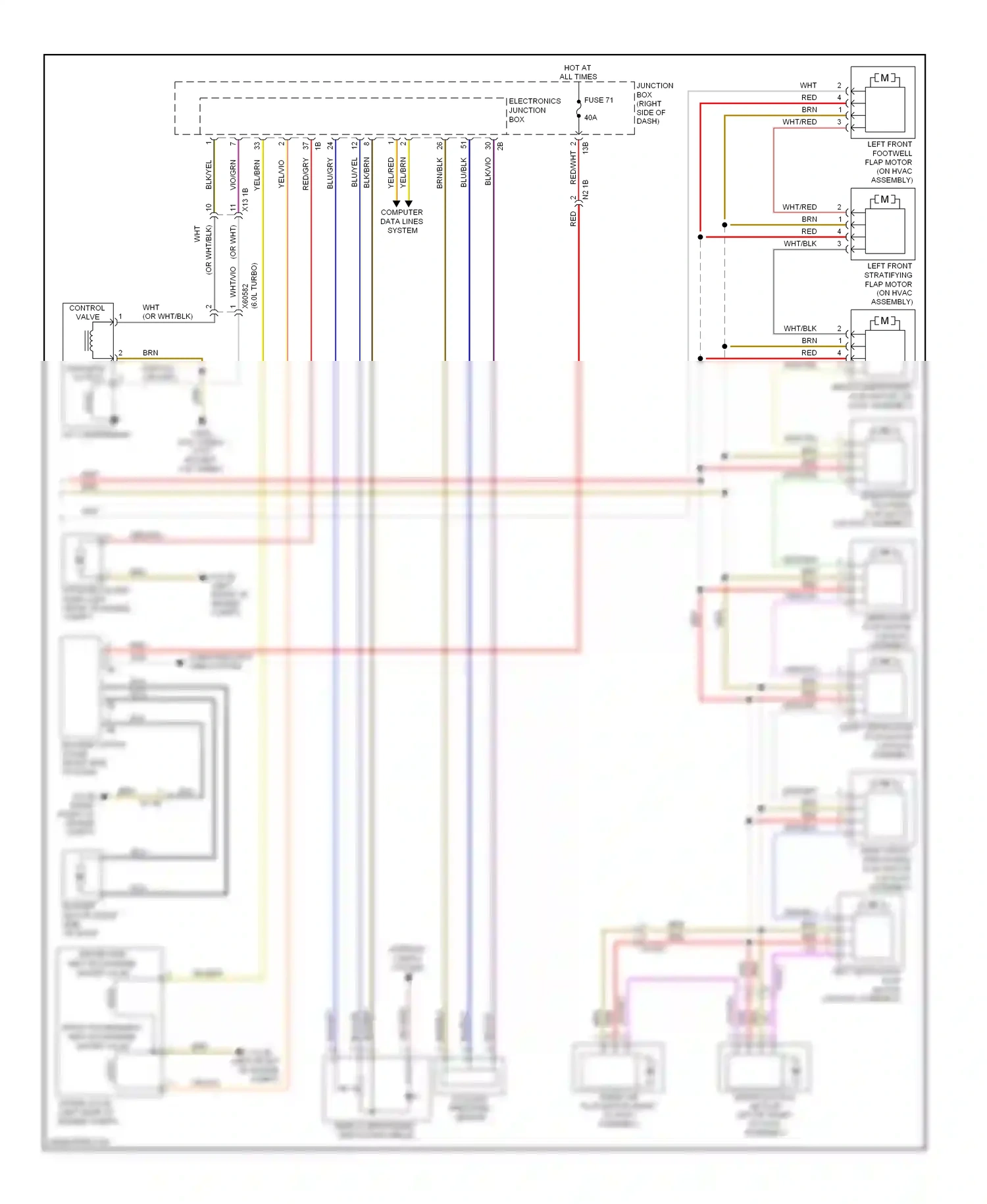 Wiring diagram a/c compressor for BMW 7 series F01/F02 (2008-2012) (1 of 4)
