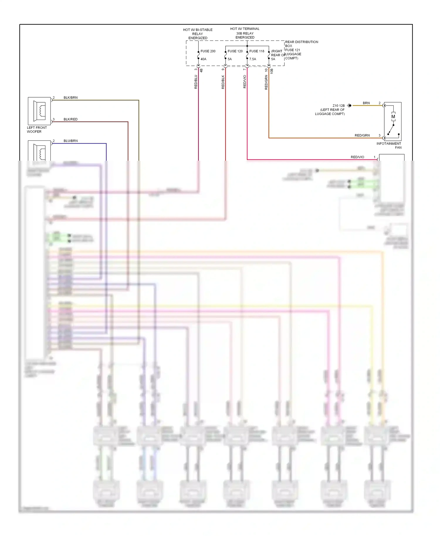 Wiring diagram blu/grn for BMW 7 series F01/F02 (2008-2012) (26 of 26)