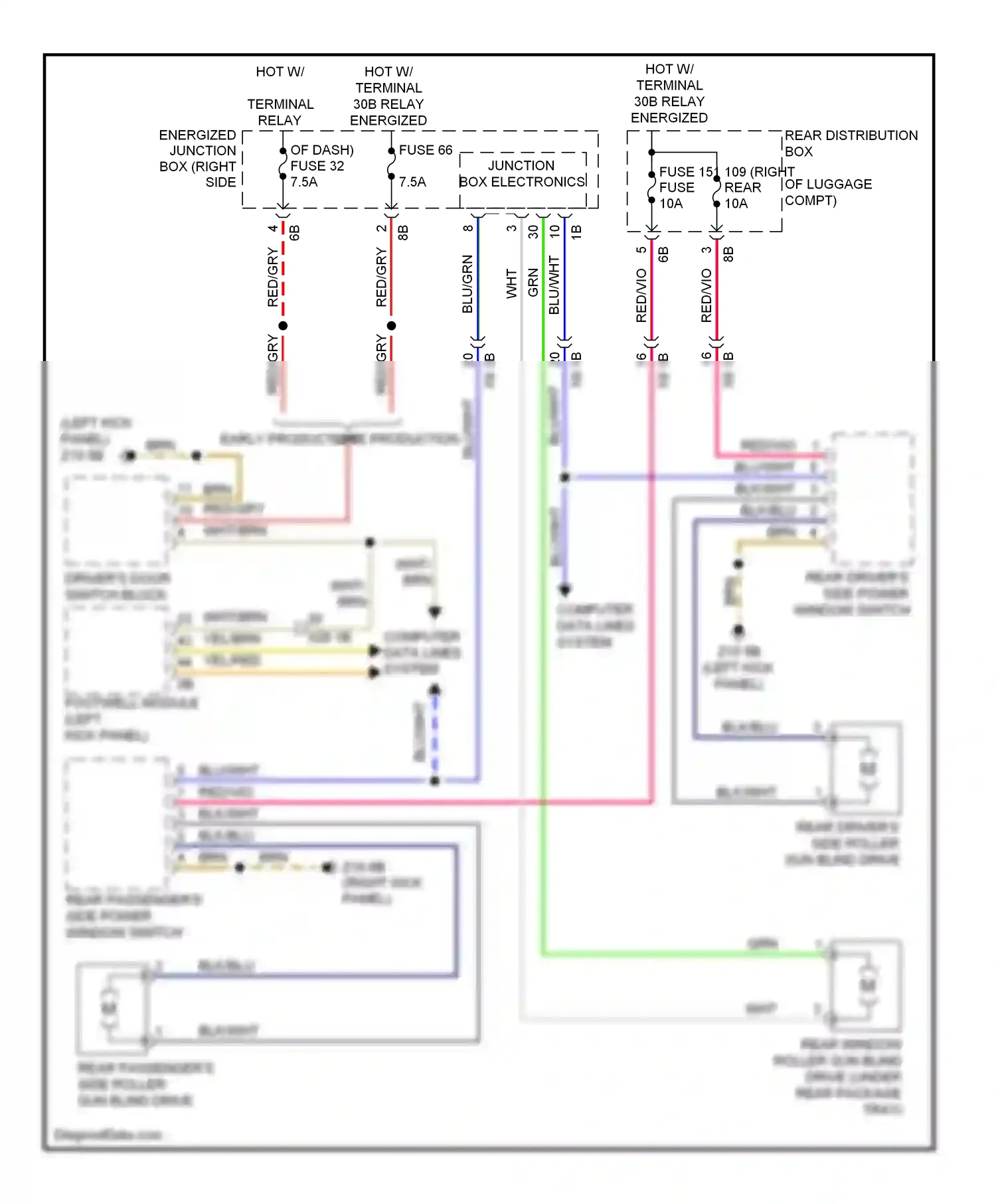 Wiring diagram blu/grn for BMW 7 series F01/F02 (2008-2012) (15 of 26)