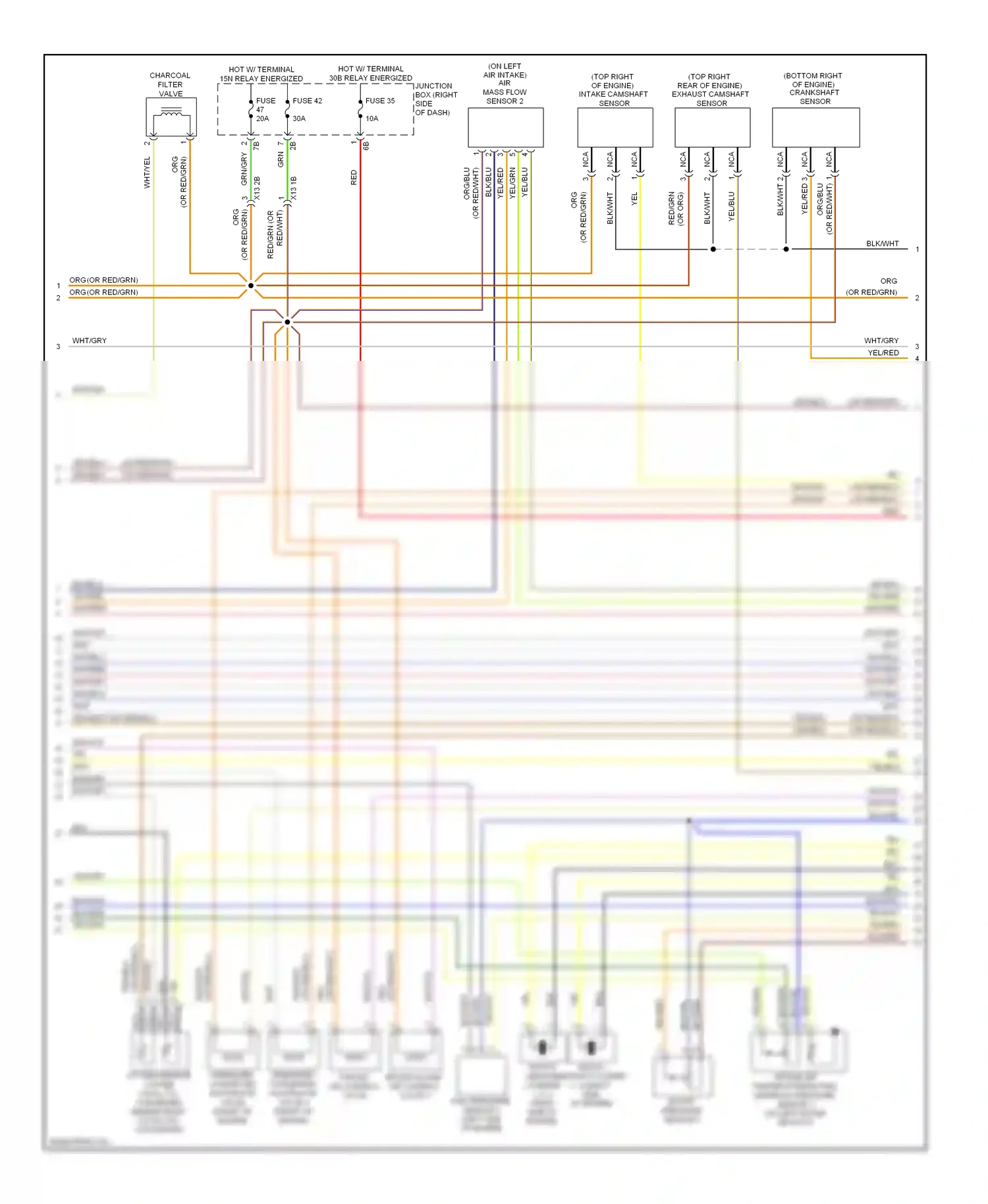 Wiring diagram boost pressure sensor 2 for BMW 7 series F01/F02 (2008-2012) (1 of 1)