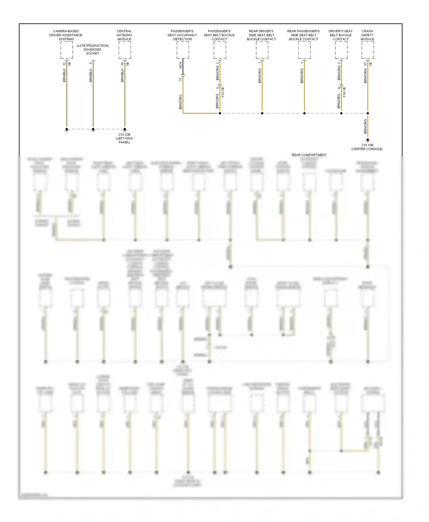Wiring diagram central gateway module for BMW 7 series F01/F02 (2008-2012) (3 of 7)