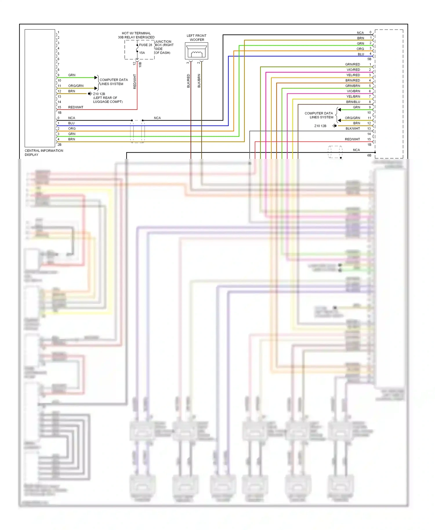 Wiring diagram central gateway module for BMW 7 series F01/F02 (2008-2012) (4 of 7)