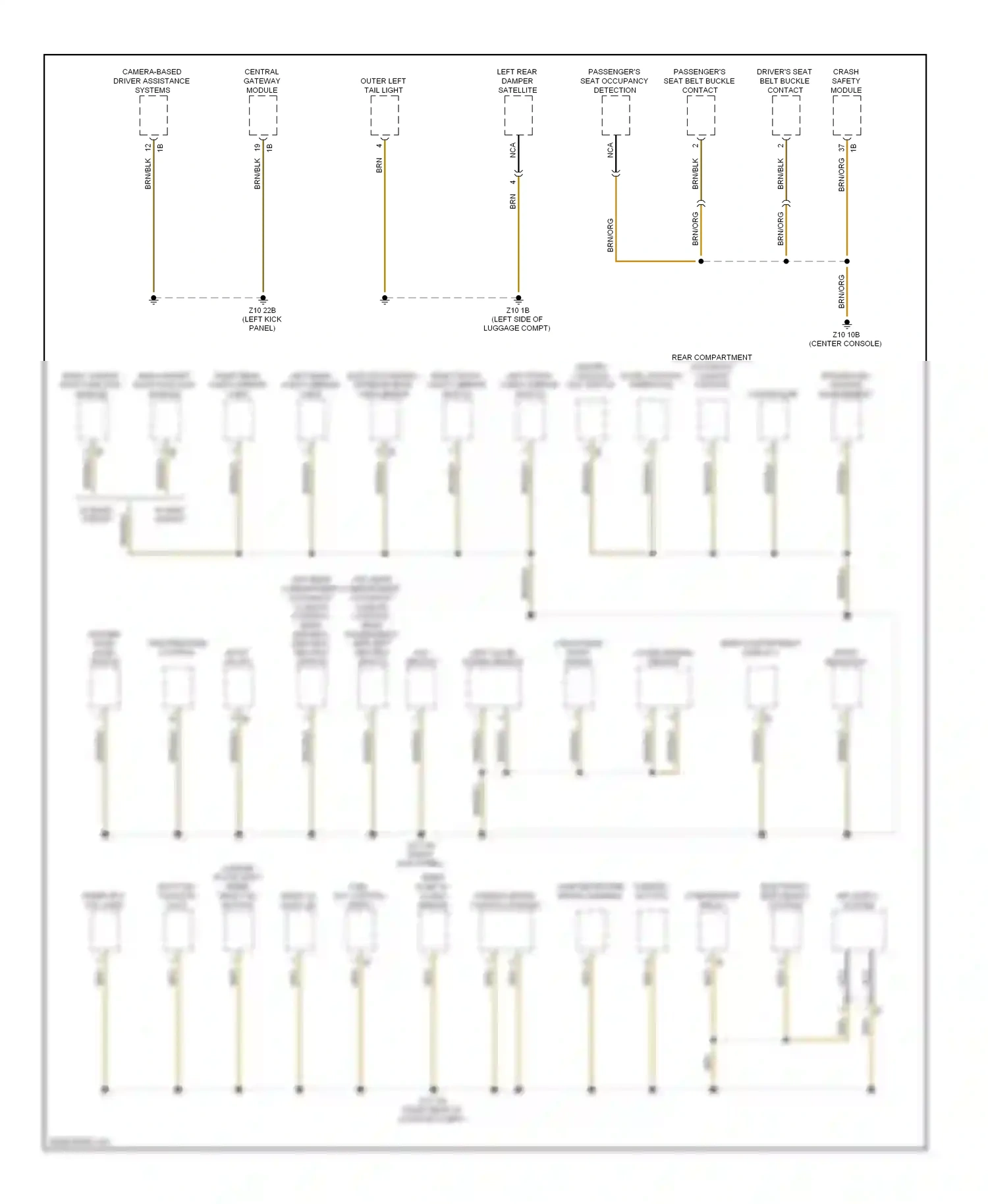 Wiring diagram compressor relay for BMW 7 series F01/F02 (2008-2012) (1 of 3)