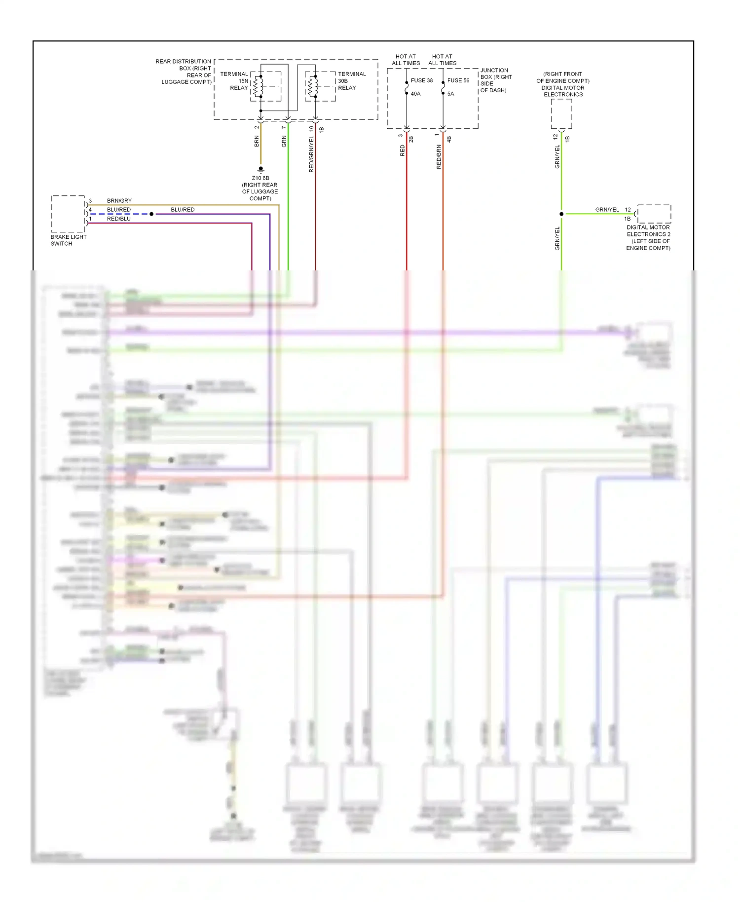 Wiring diagram computer data lines system anti-lock brakes system for BMW 7 series F01/F02 (2008-2012) (1 of 1)