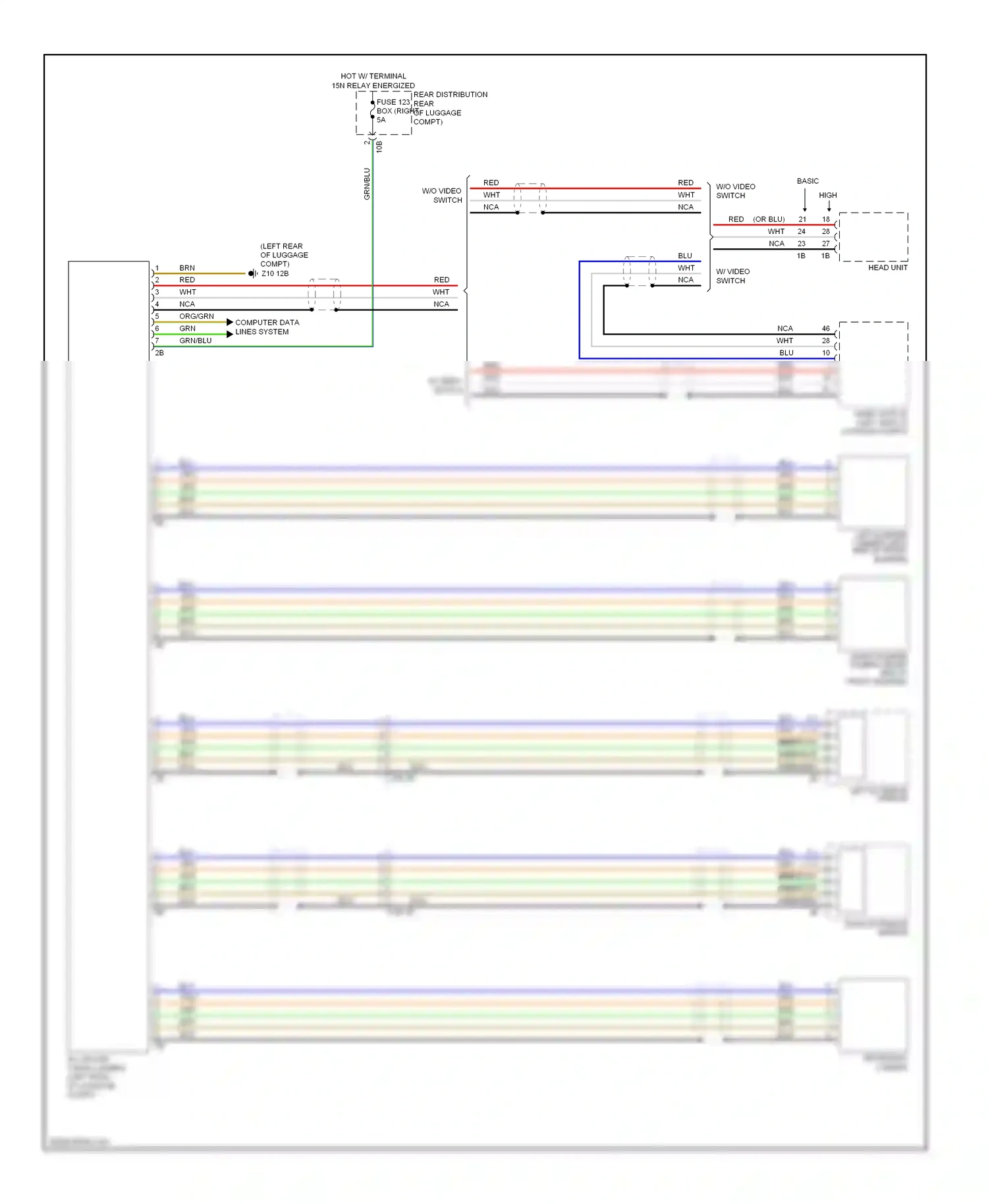 Wiring diagram computer data lines system for BMW 7 series F01/F02 (2008-2012) (49 of 89)