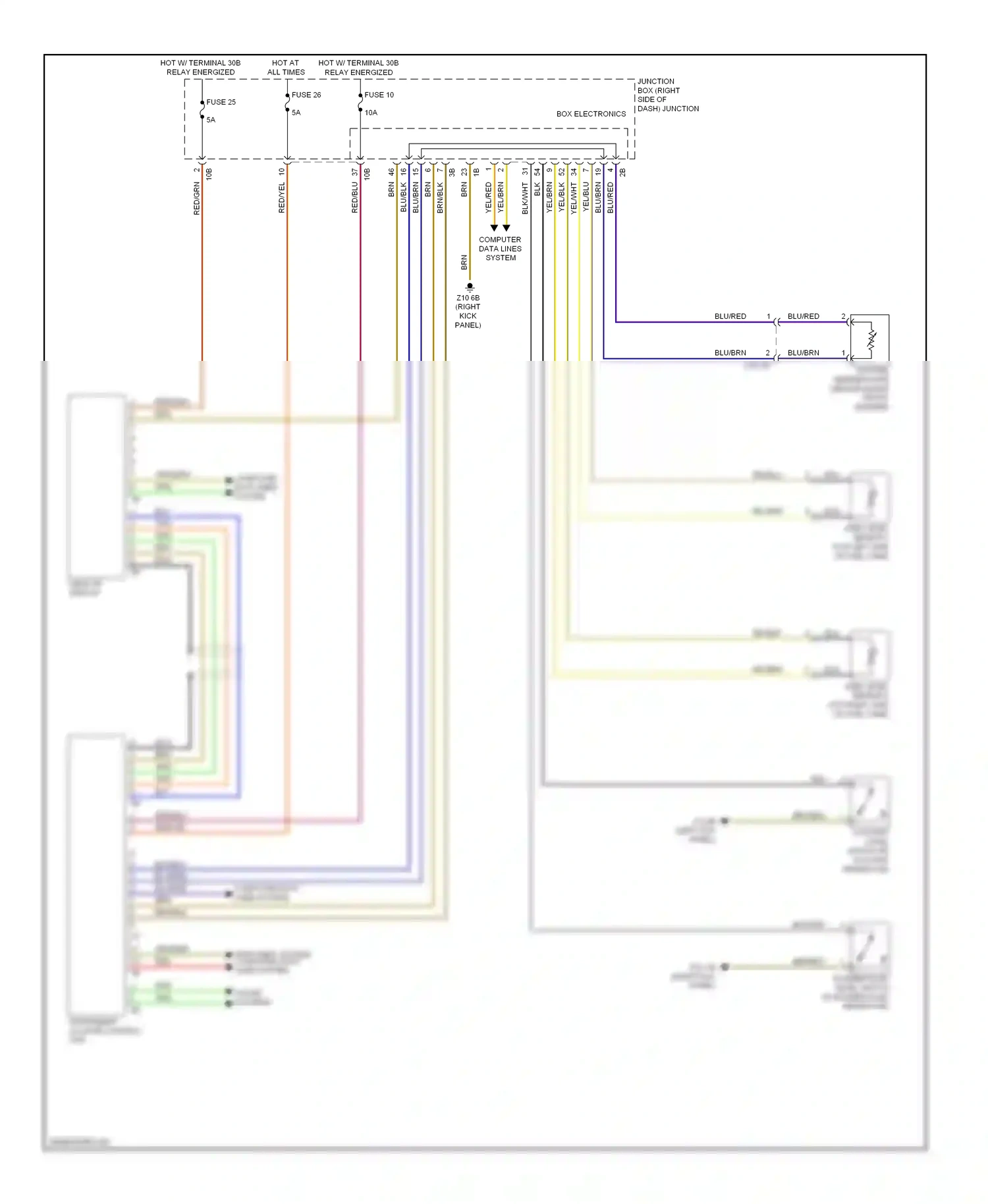 Wiring diagram computer data lines system for BMW 7 series F01/F02 (2008-2012) (26 of 89)