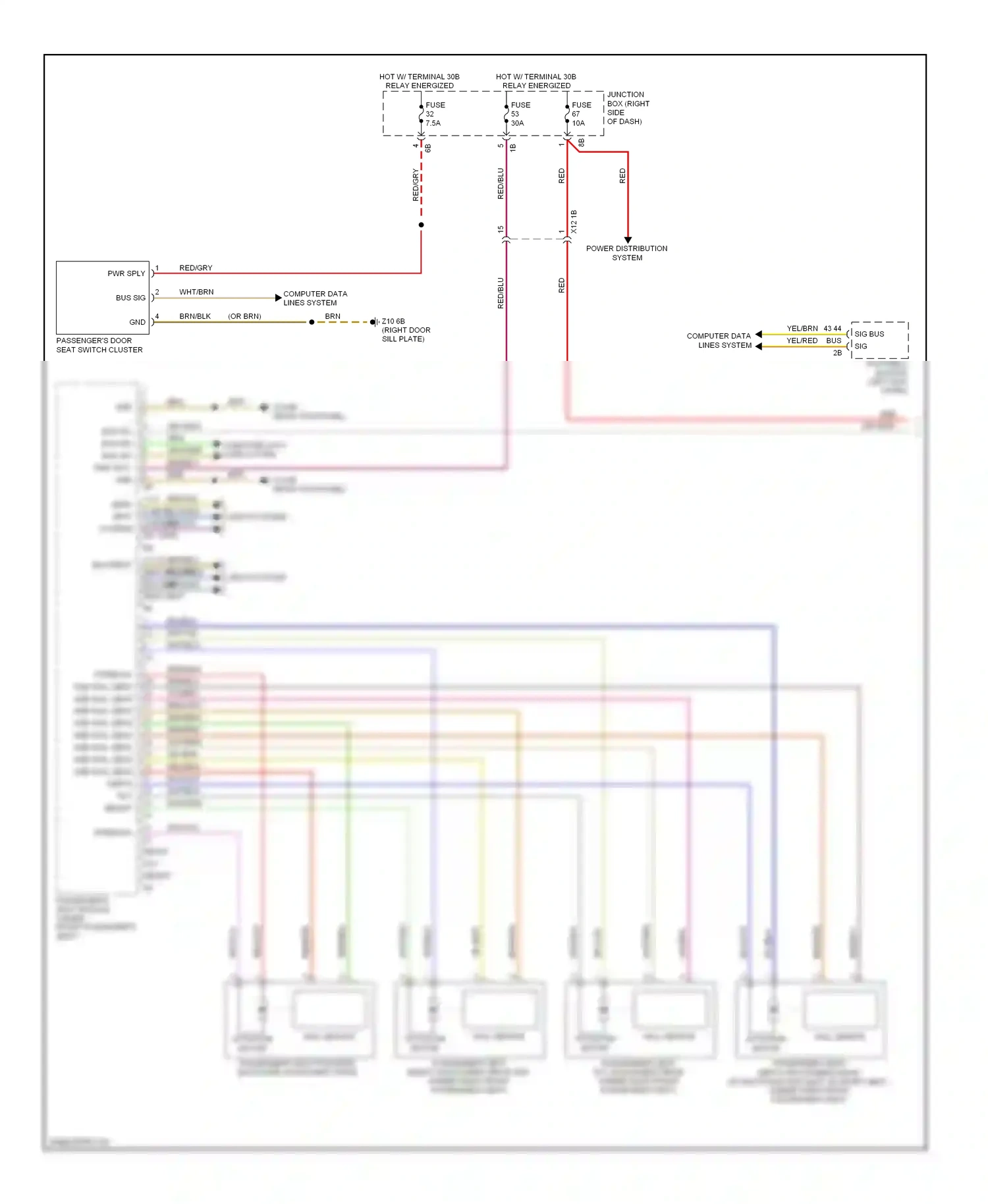 Wiring diagram computer data lines system for BMW 7 series F01/F02 (2008-2012) (38 of 89)
