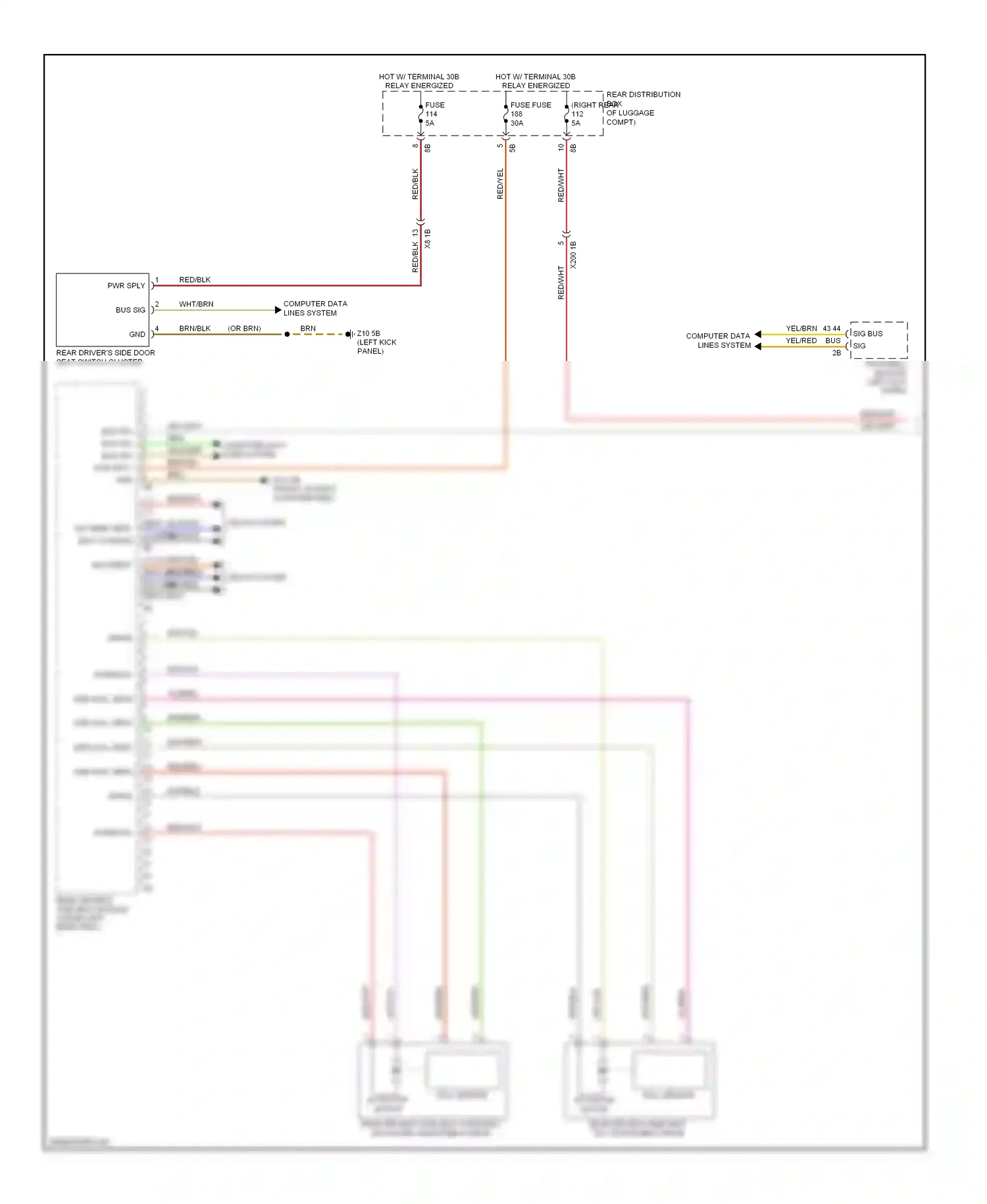 Wiring diagram computer data lines system for BMW 7 series F01/F02 (2008-2012) (28 of 89)