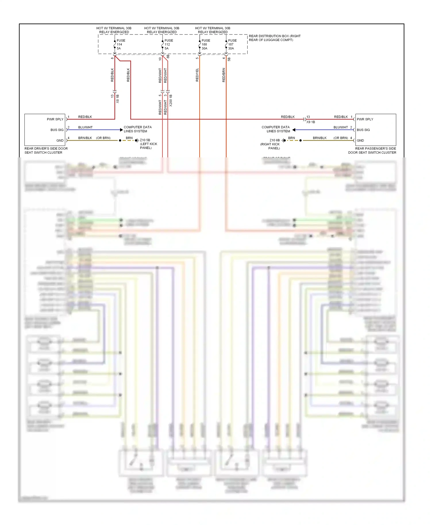 Wiring diagram computer data lines system for BMW 7 series F01/F02 (2008-2012) (58 of 89)