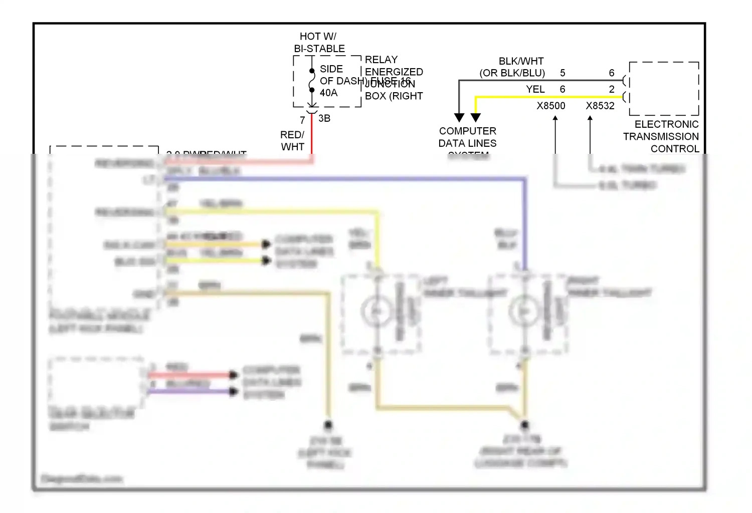 Wiring diagram computer data lines system for BMW 7 series F01/F02 (2008-2012) (15 of 89)