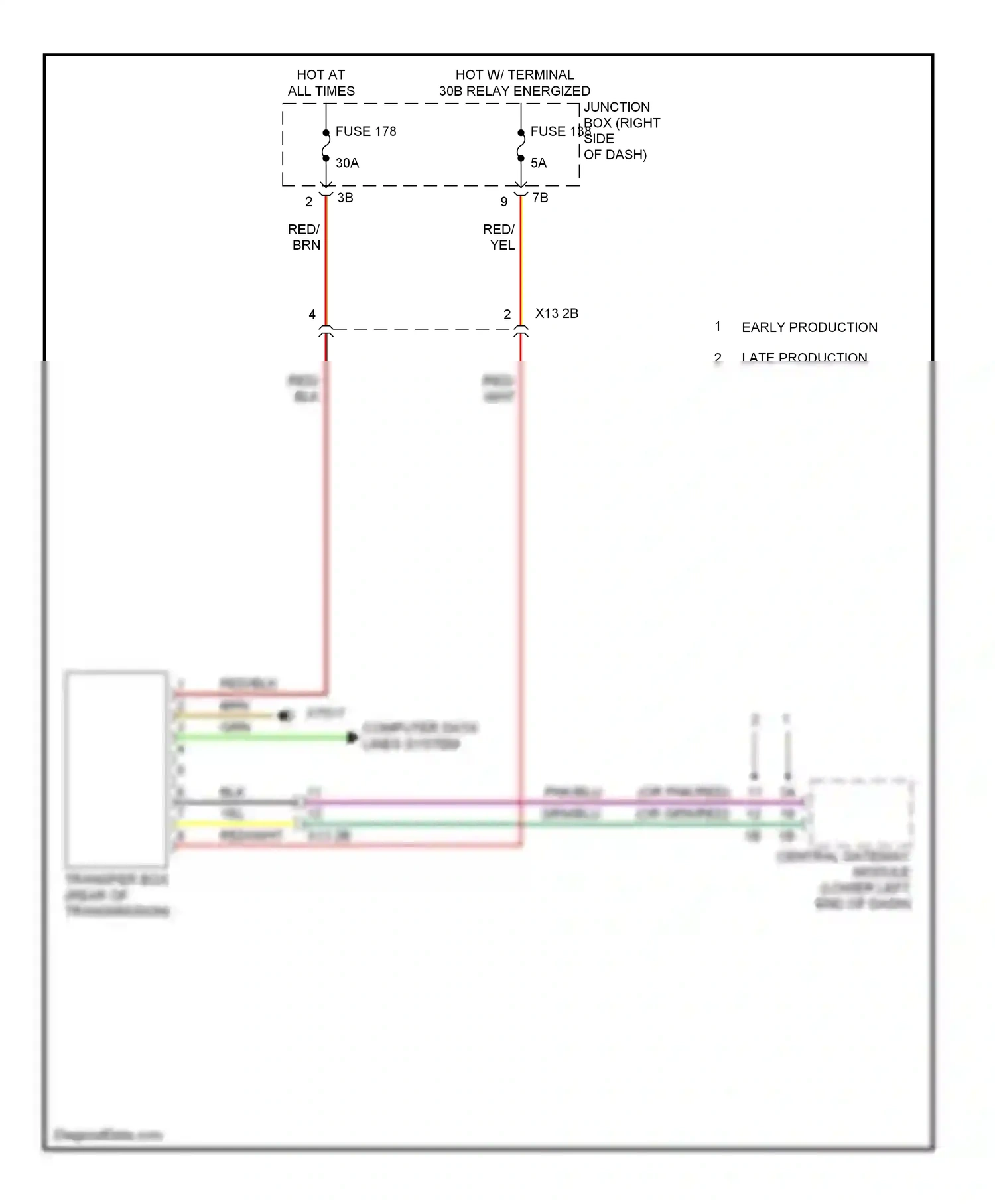 Wiring diagram computer data lines system for BMW 7 series F01/F02 (2008-2012) (81 of 89)