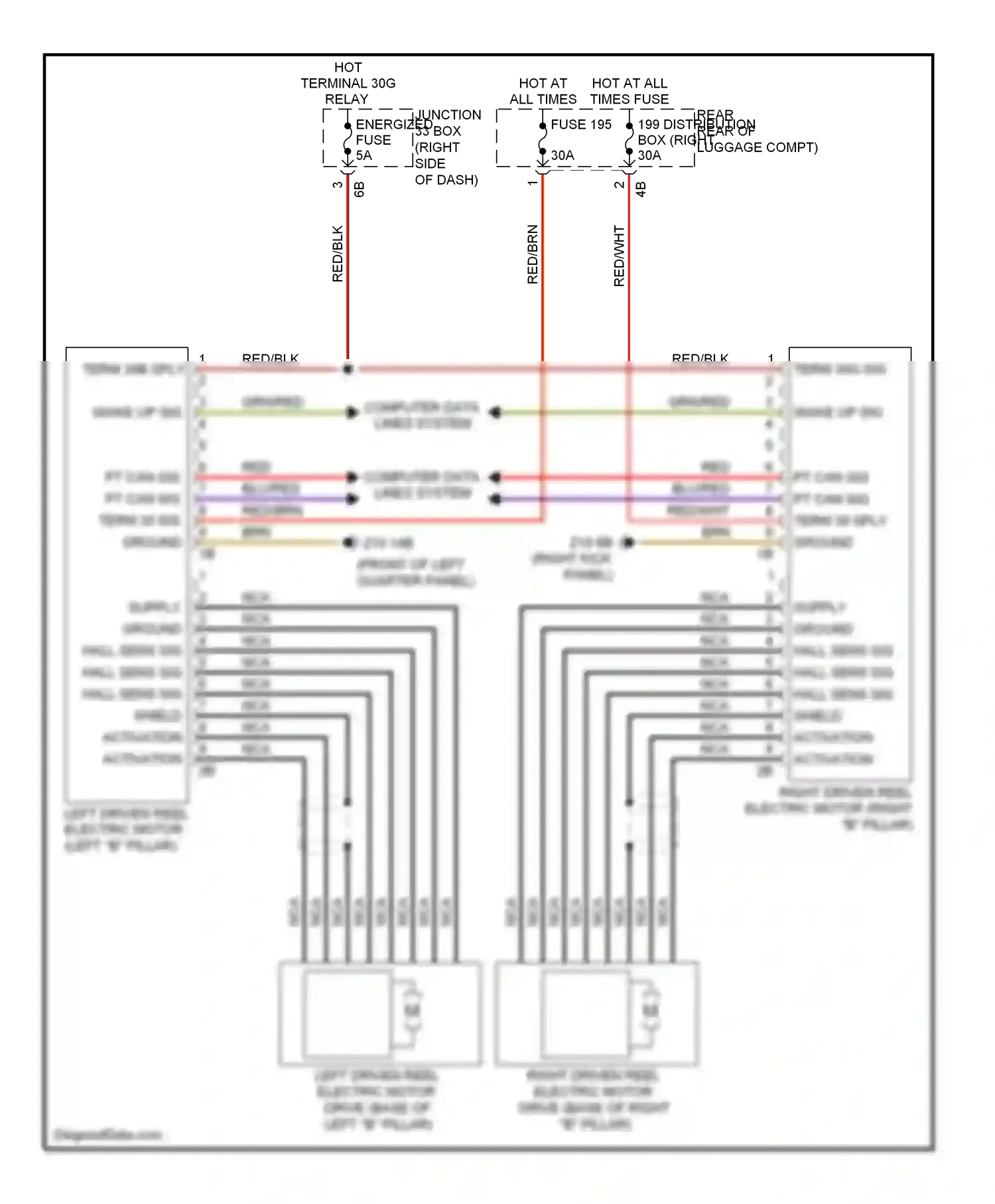 Wiring diagram computer data lines system for BMW 7 series F01/F02 (2008-2012) (78 of 89)