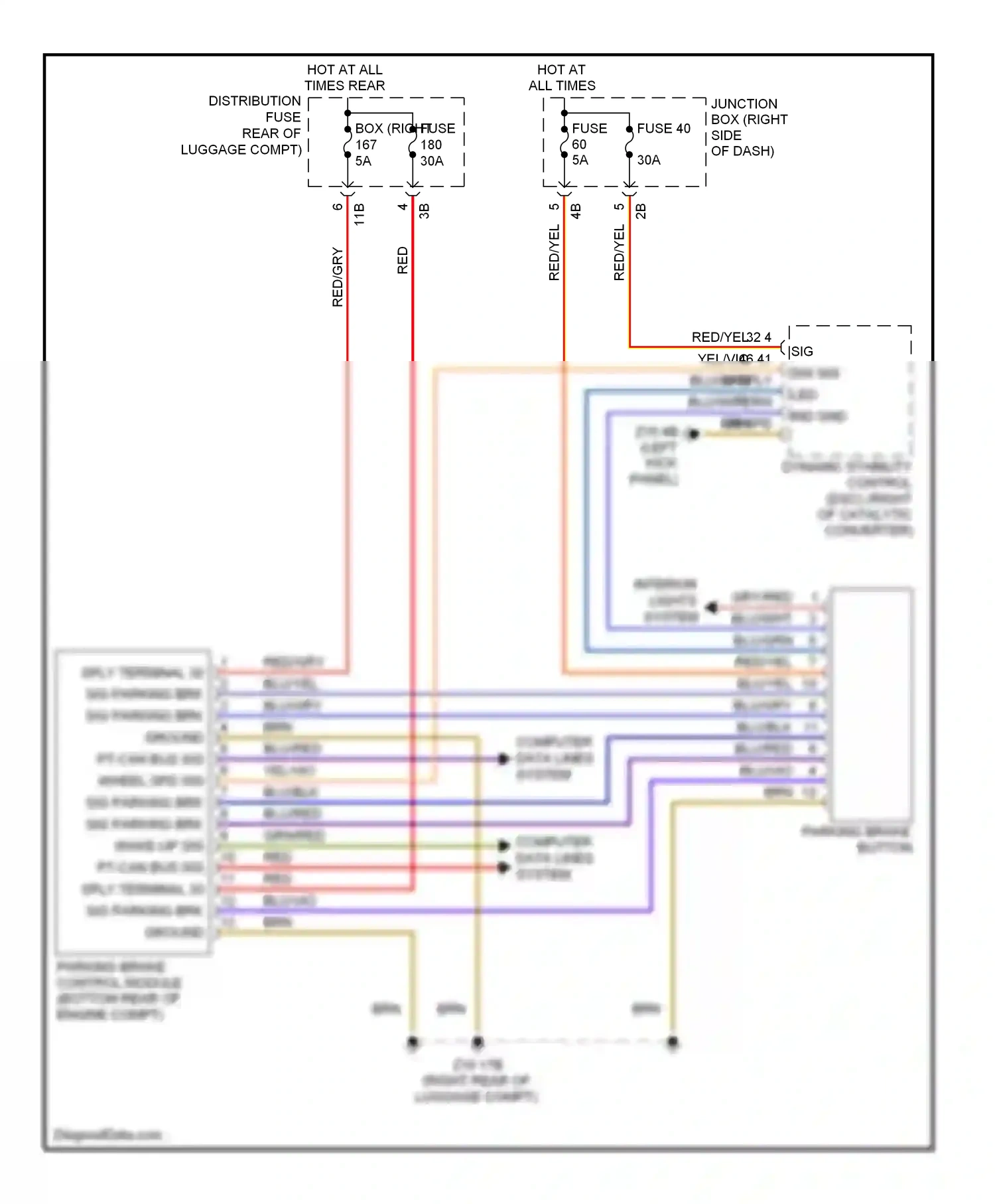 Wiring diagram computer data lines system for BMW 7 series F01/F02 (2008-2012) (64 of 89)
