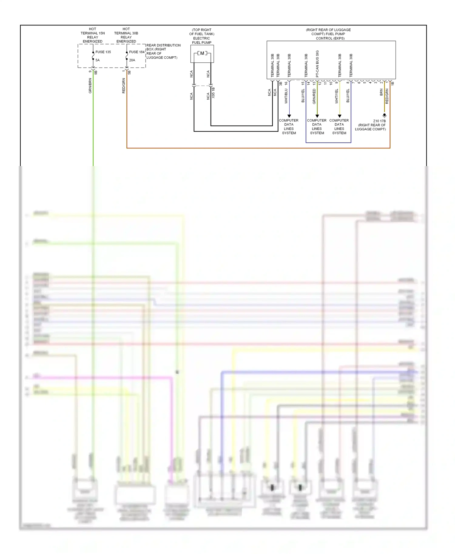 Wiring diagram computer data lines system for BMW 7 series F01/F02 (2008-2012) (20 of 89)