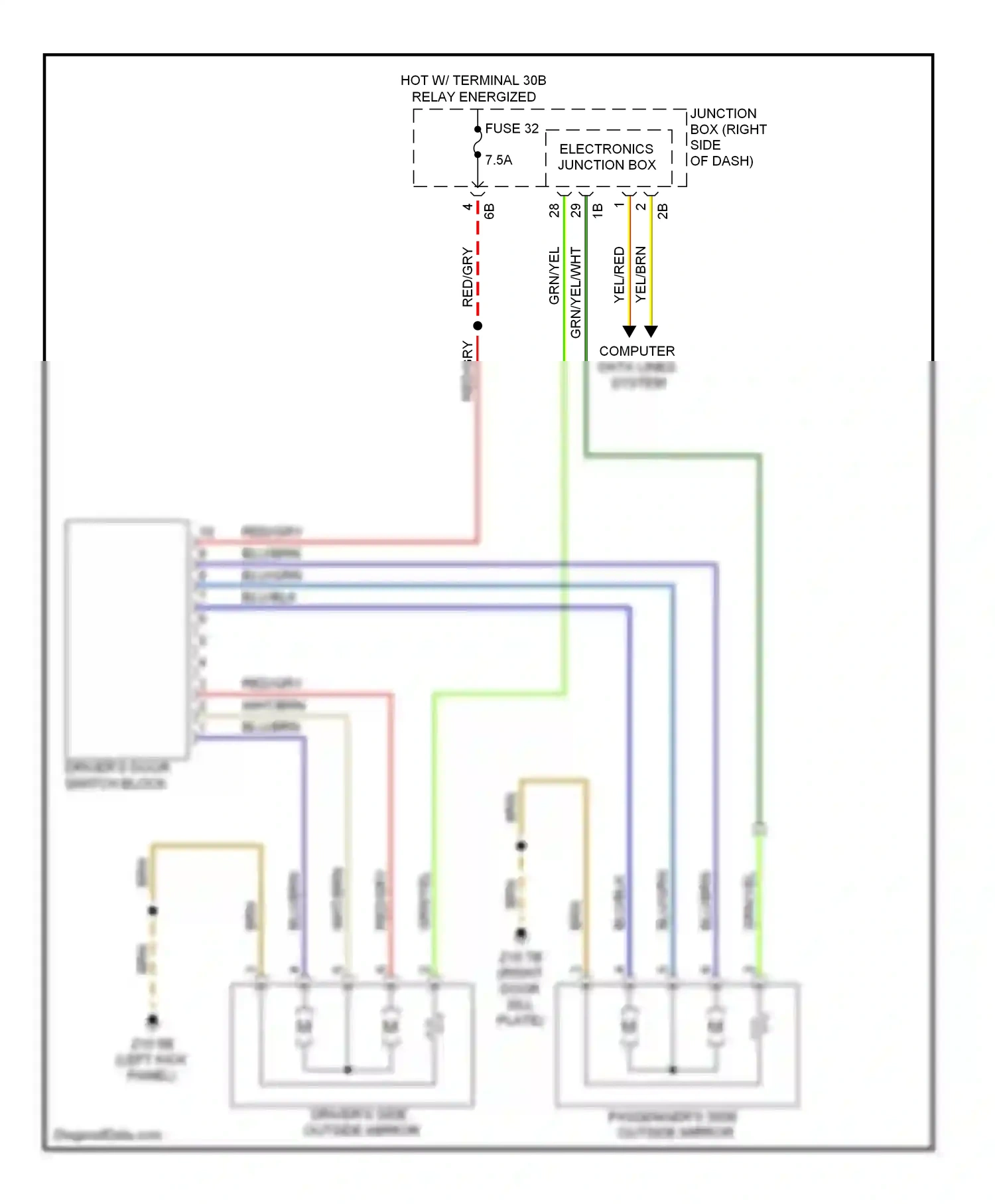 Wiring diagram computer data lines system for BMW 7 series F01/F02 (2008-2012) (34 of 89)