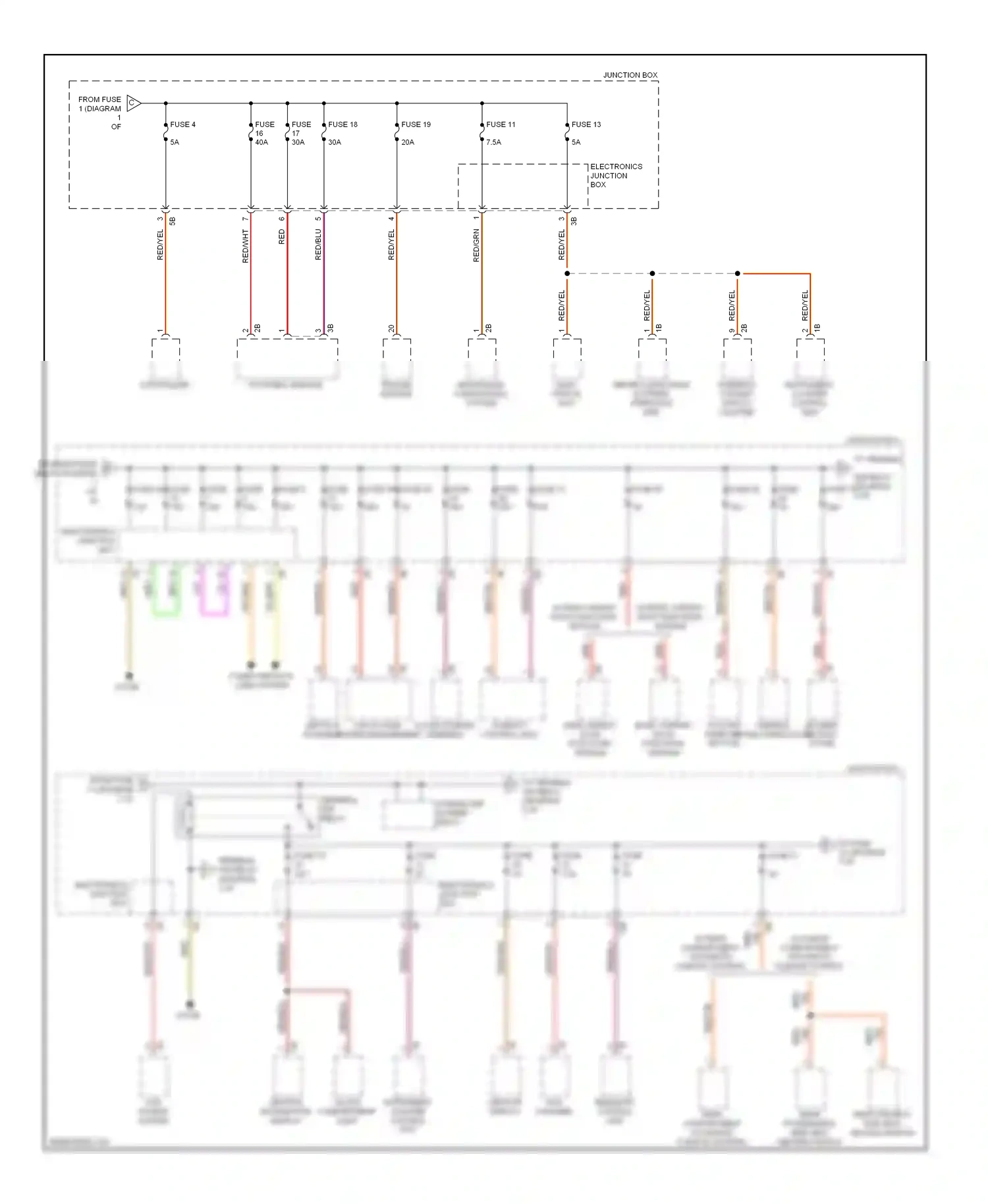 BMW 7 series F01/F02 (2008-2012) controller wiring diagram  (5 of 7)