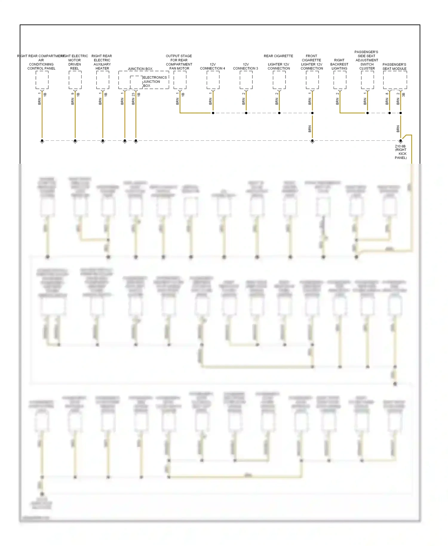 Wiring diagram electronics junction box for BMW 7 series F01/F02 (2008-2012) (7 of 21)