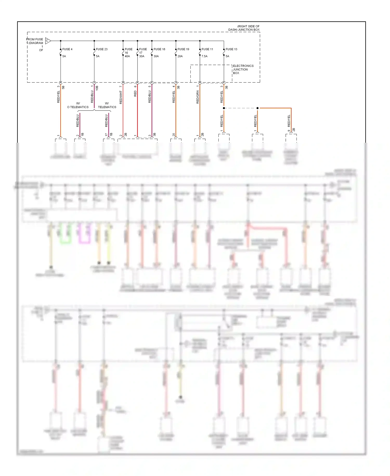 Wiring diagram electronics junction box for BMW 7 series F01/F02 (2008-2012) (19 of 21)