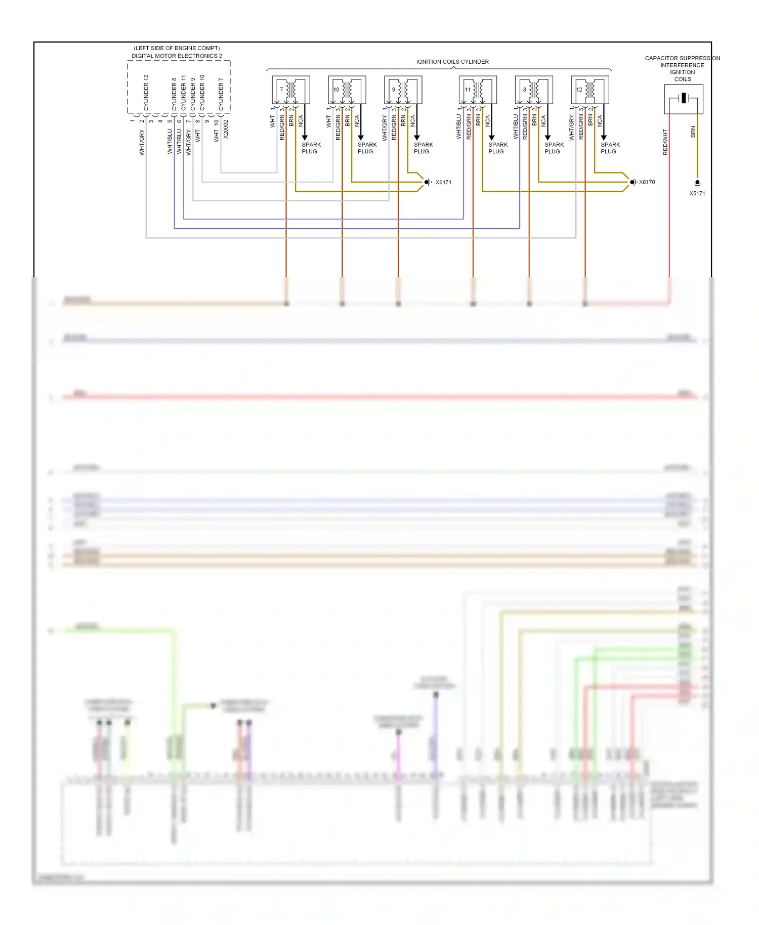 Wiring diagram engine compt) for BMW 7 series F01/F02 (2008-2012) (4 of 4)