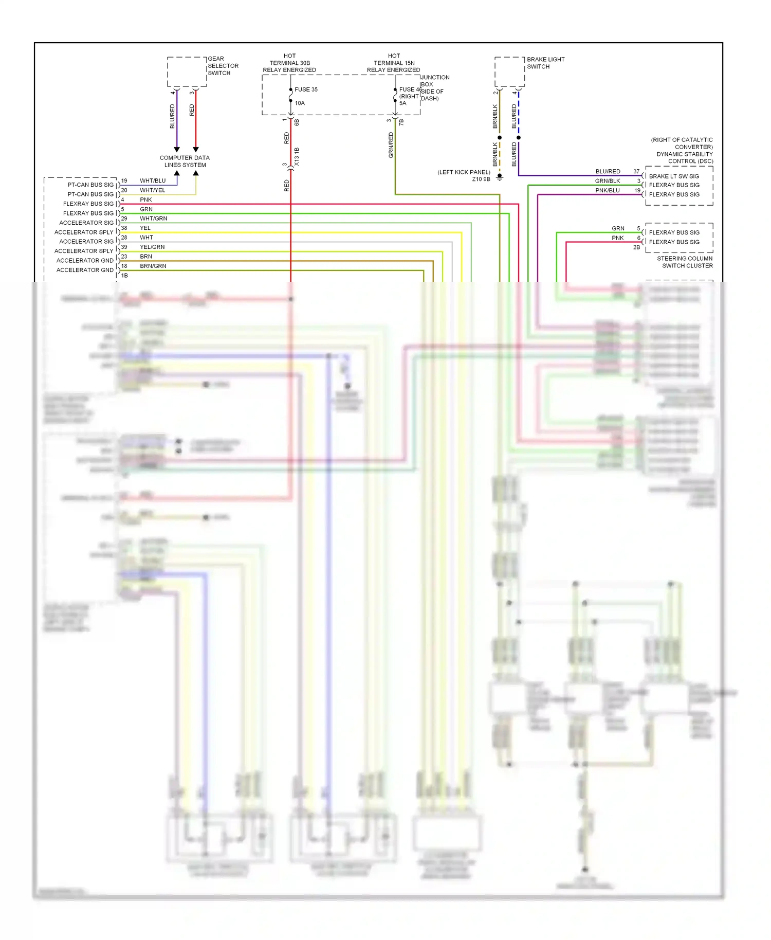 Wiring diagram front grille) for BMW 7 series F01/F02 (2008-2012) (1 of 1)