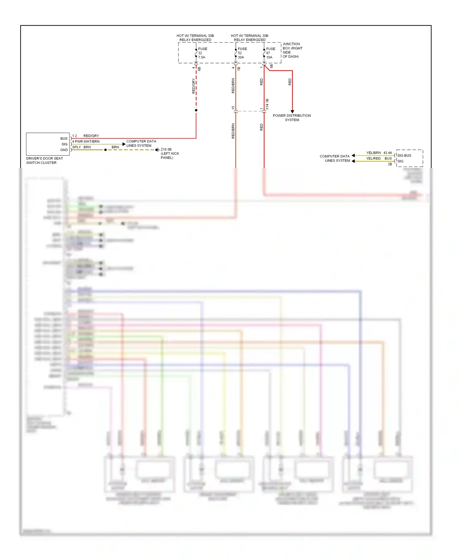Wiring diagram hall sensor for BMW 7 series F01/F02 (2008-2012) (1 of 8)