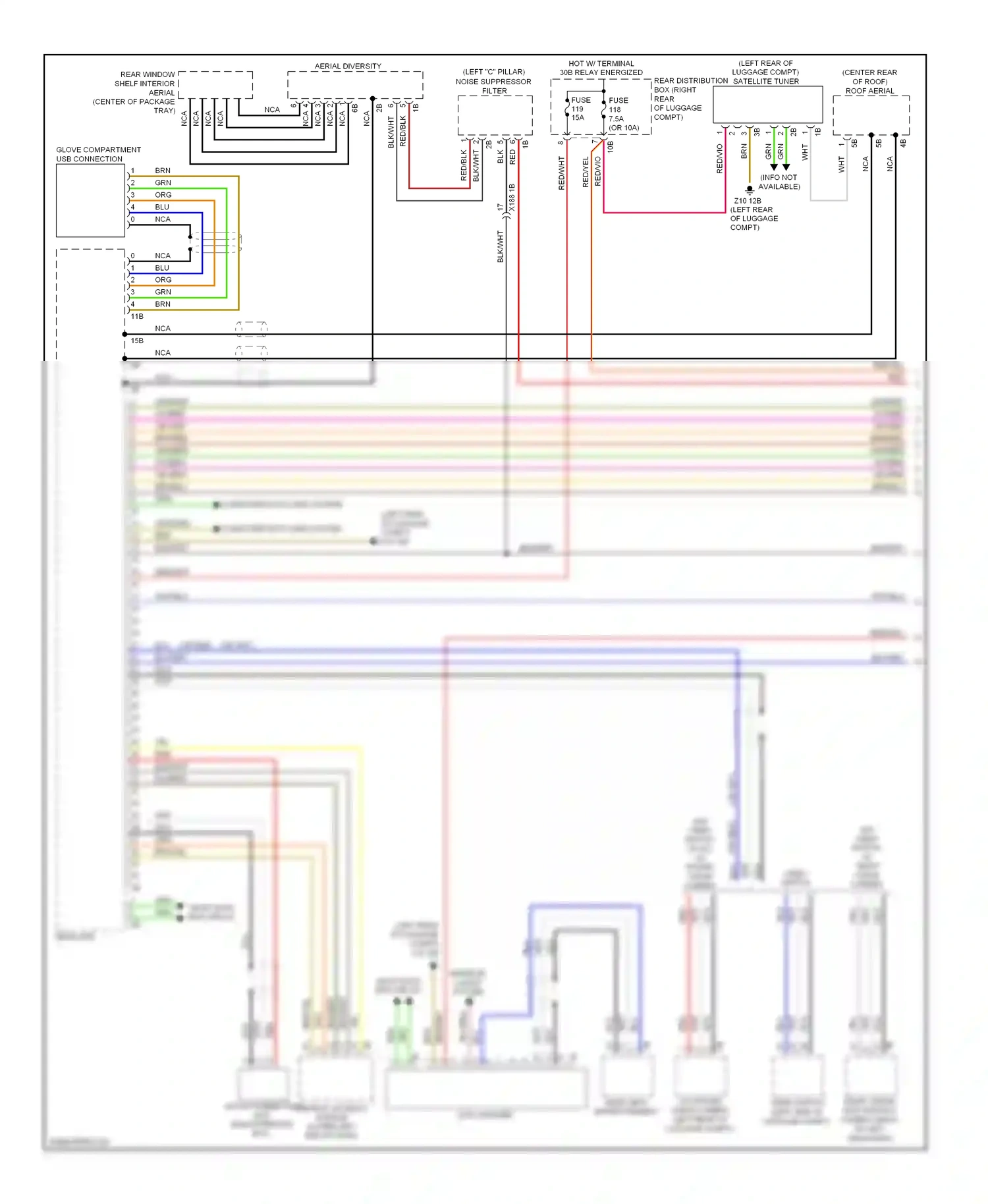 Wiring diagram head unit for BMW 7 series F01/F02 (2008-2012) (1 of 12)