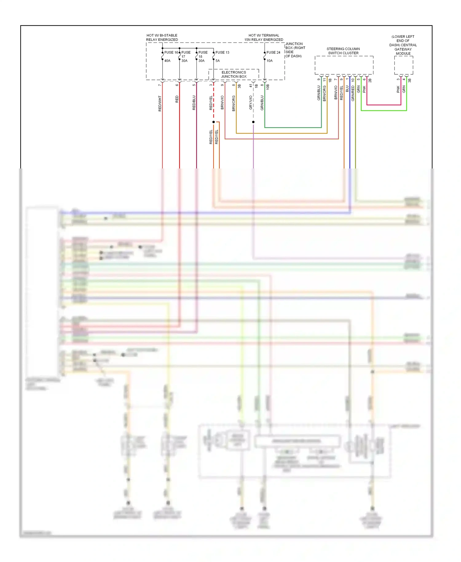 Wiring diagram headlight driver module for BMW 7 series F01/F02 (2008-2012) (2 of 3)