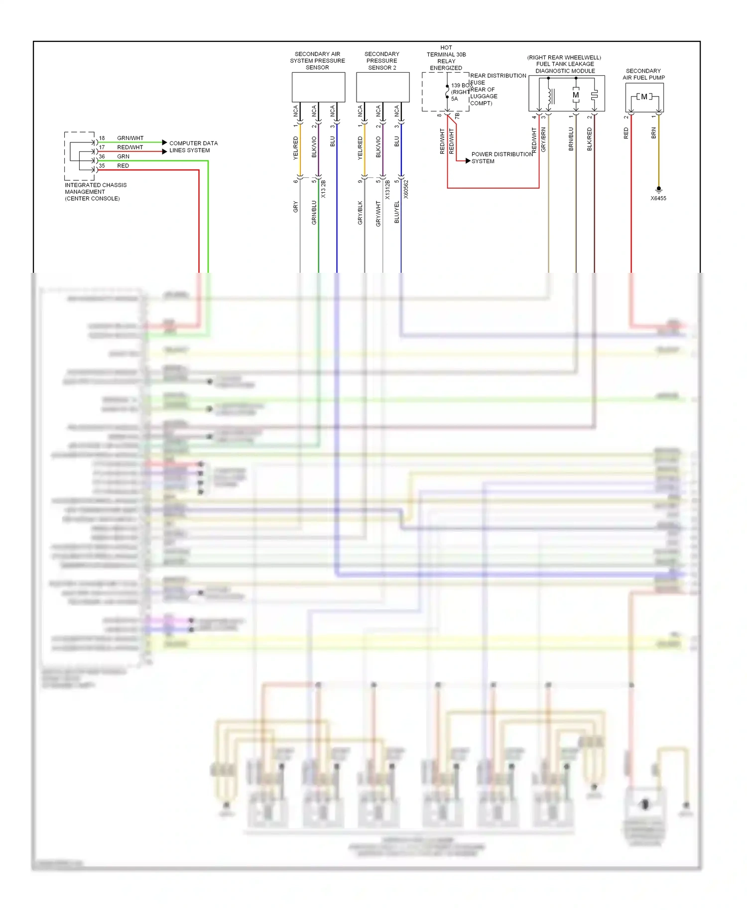 Wiring diagram ignition coils interference suppression capacitor for BMW 7 series F01/F02 (2008-2012) (3 of 3)