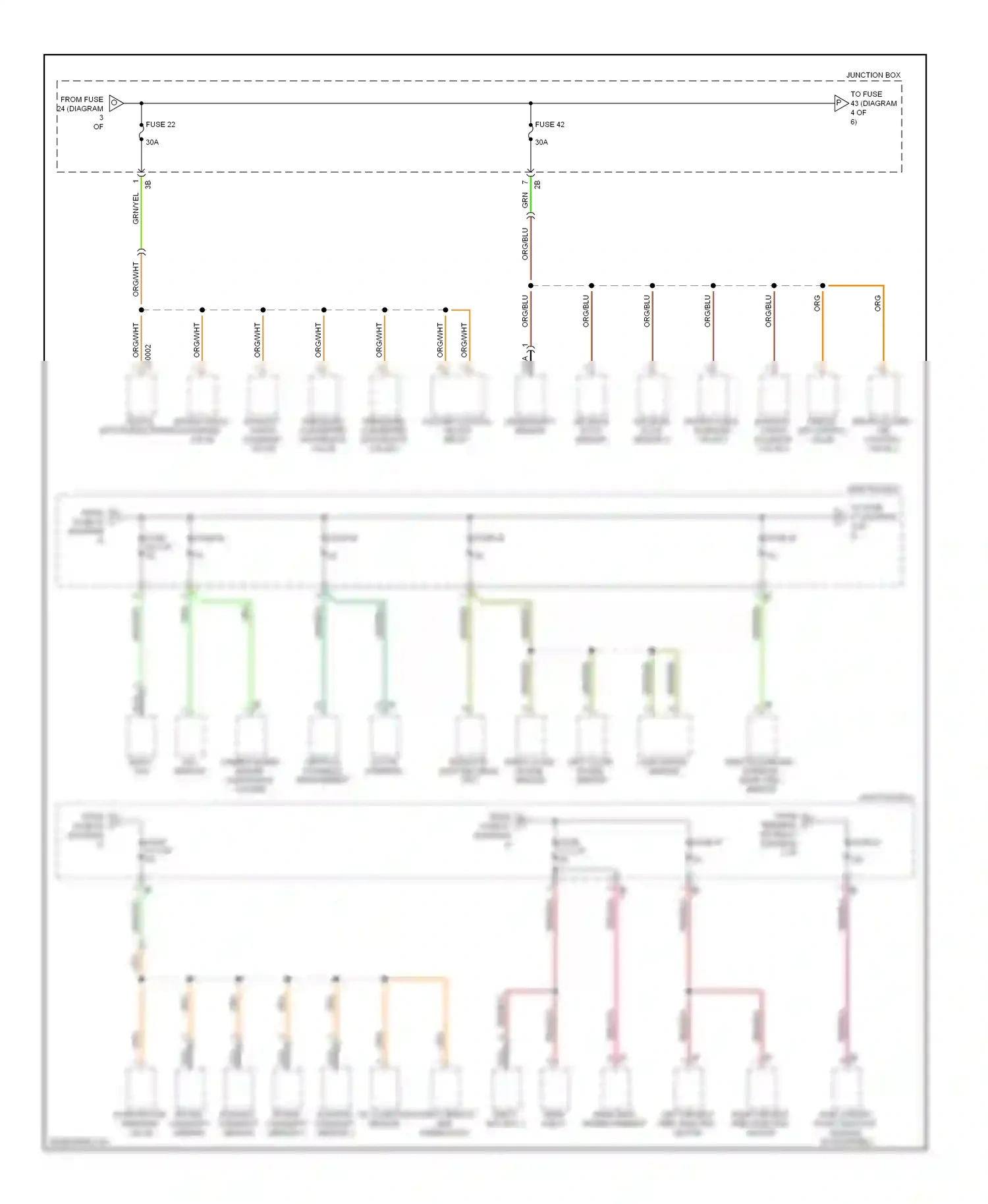 Wiring diagram left close range sensor for BMW 7 series F01/F02 (2008-2012) (2 of 2)