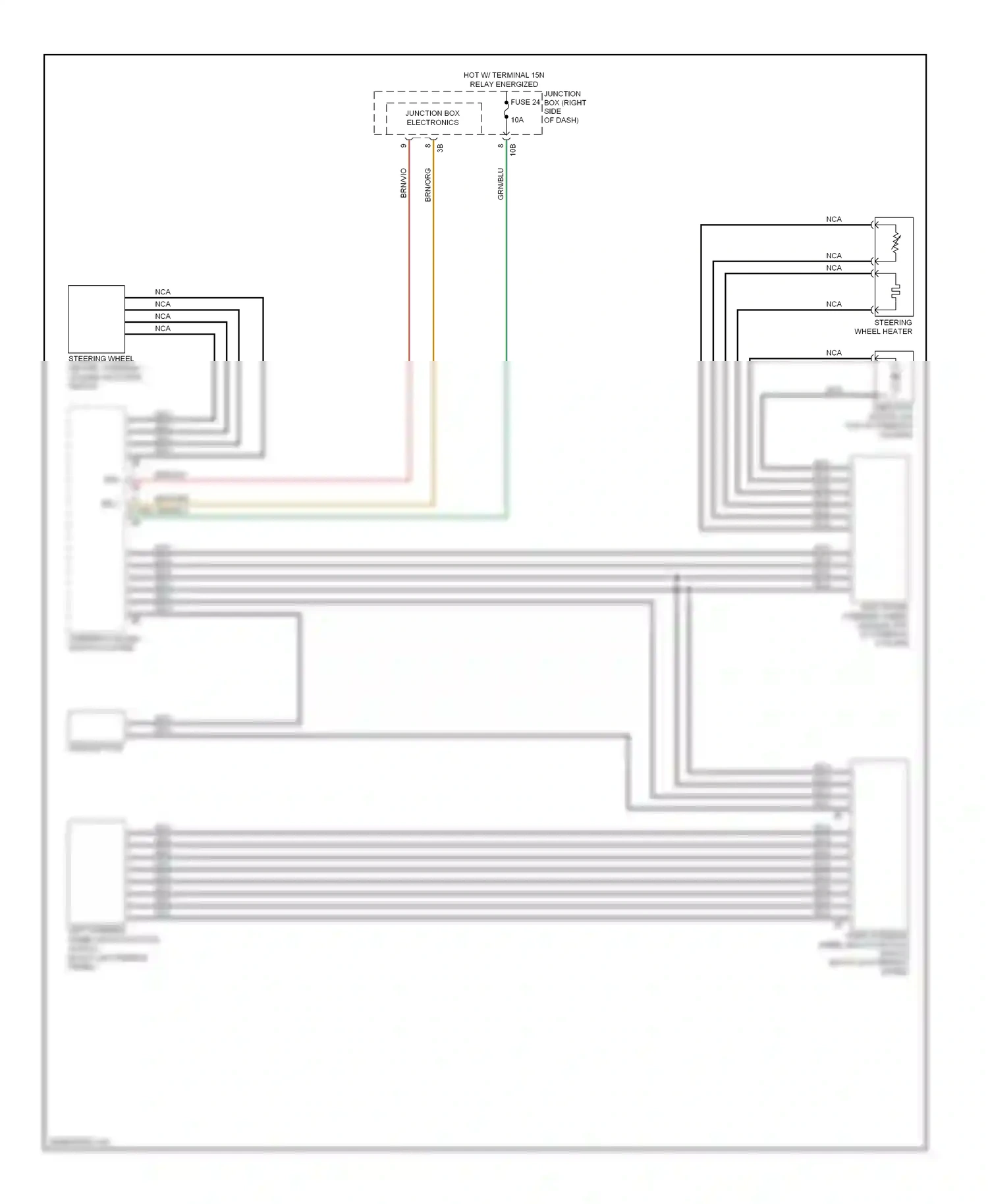 BMW 7 series F01/F02 (2008-2012) left steering wheel multi-function switch block (on steering wheel) wiring diagram  (1 of 1)