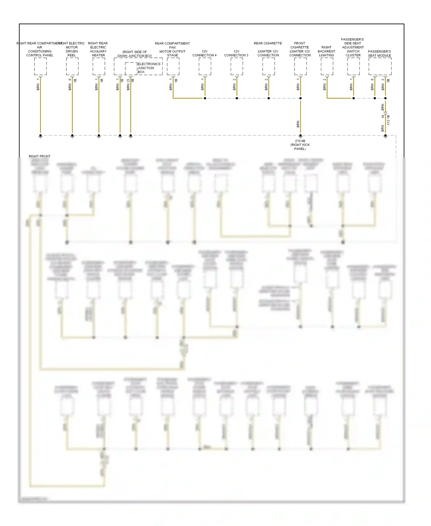 Wiring diagram light repeater for BMW 7 series F01/F02 (2008-2012) (2 of 3)
