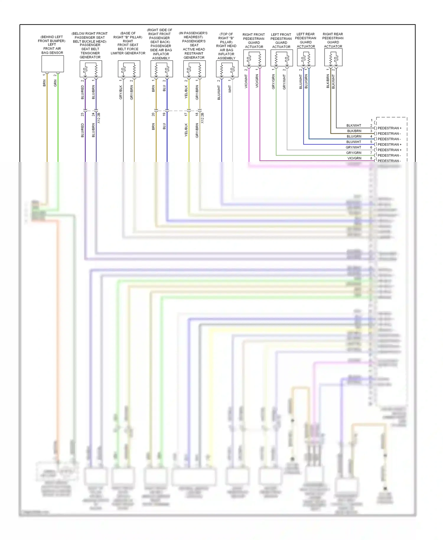 Wiring diagram occupancy detection for BMW 7 series F01/F02 (2008-2012) (1 of 1)
