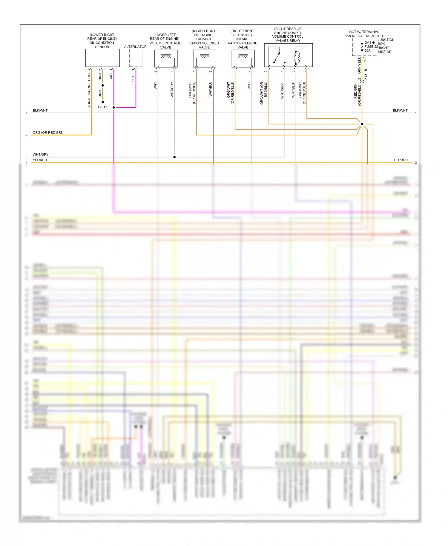 Wiring diagram org/blu for BMW 7 series F01/F02 (2008-2012) (5 of 6)