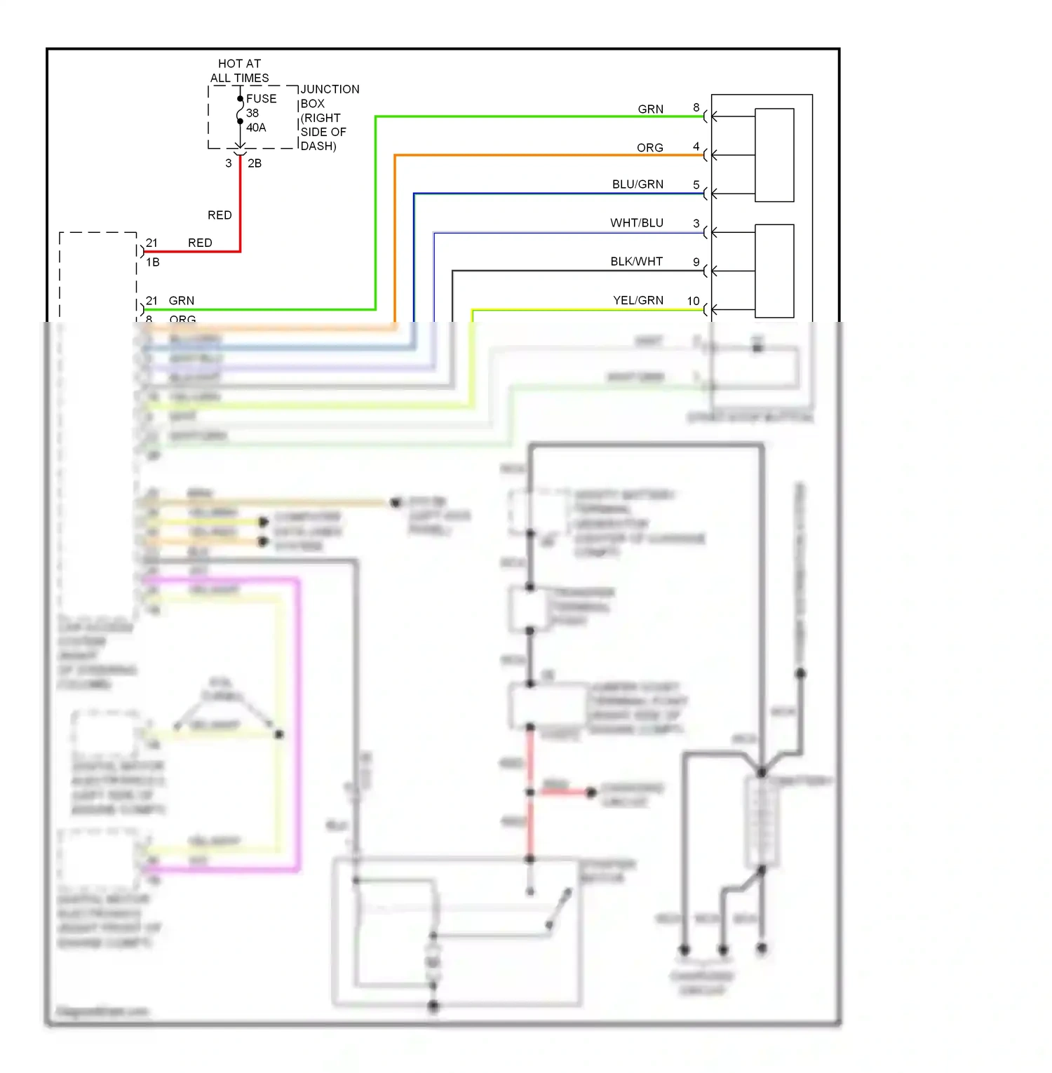 Wiring diagram power distribution system for BMW 7 series F01/F02 (2008-2012) (7 of 10)