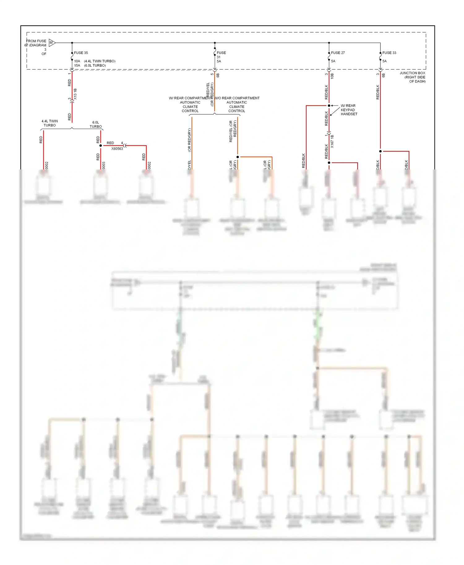 Wiring diagram rear compartment automatic climate control for BMW 7 series F01/F02 (2008-2012) (5 of 7)