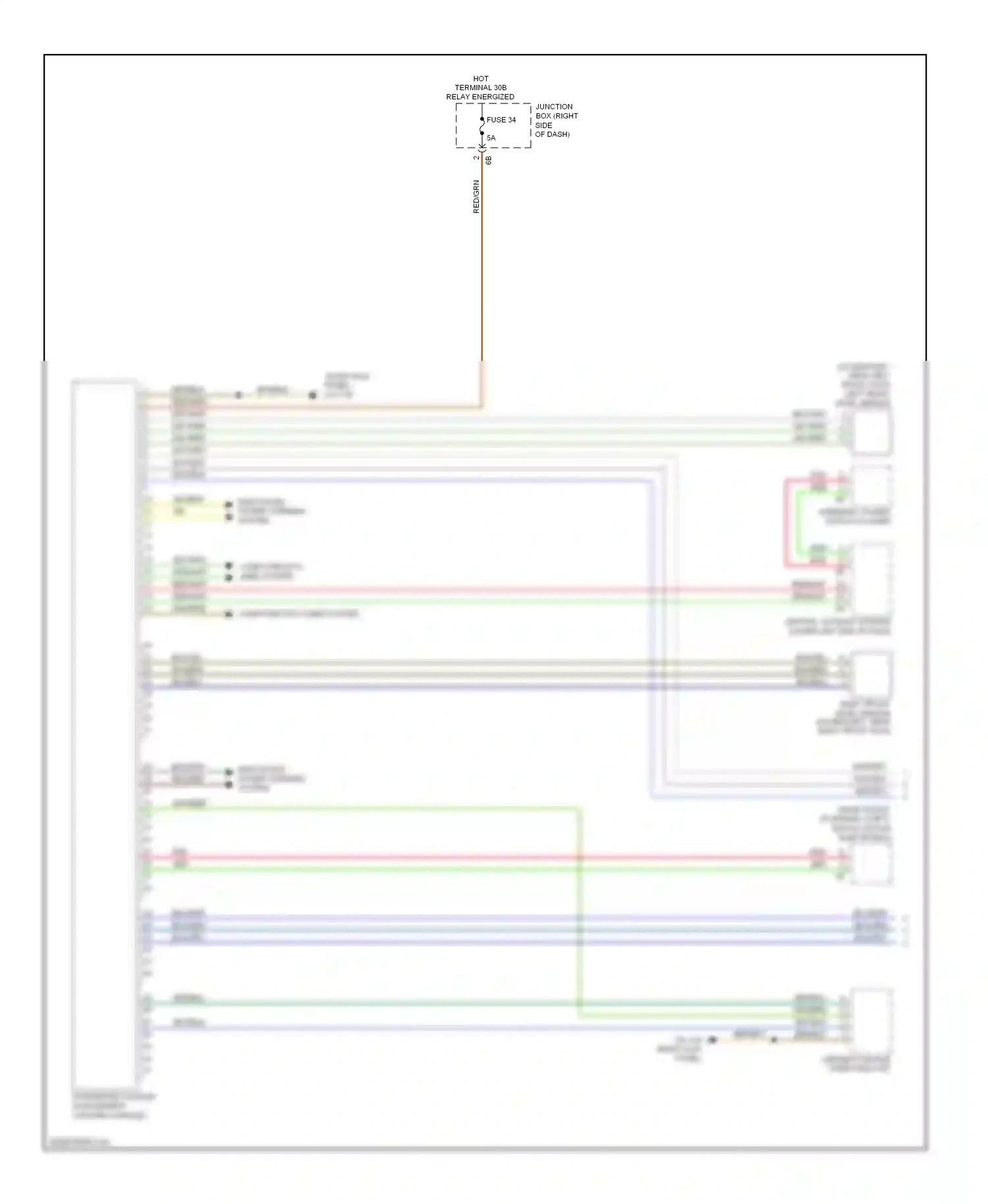 Wiring diagram right front level sensor for BMW 7 series F01/F02 (2008-2012) (1 of 1)