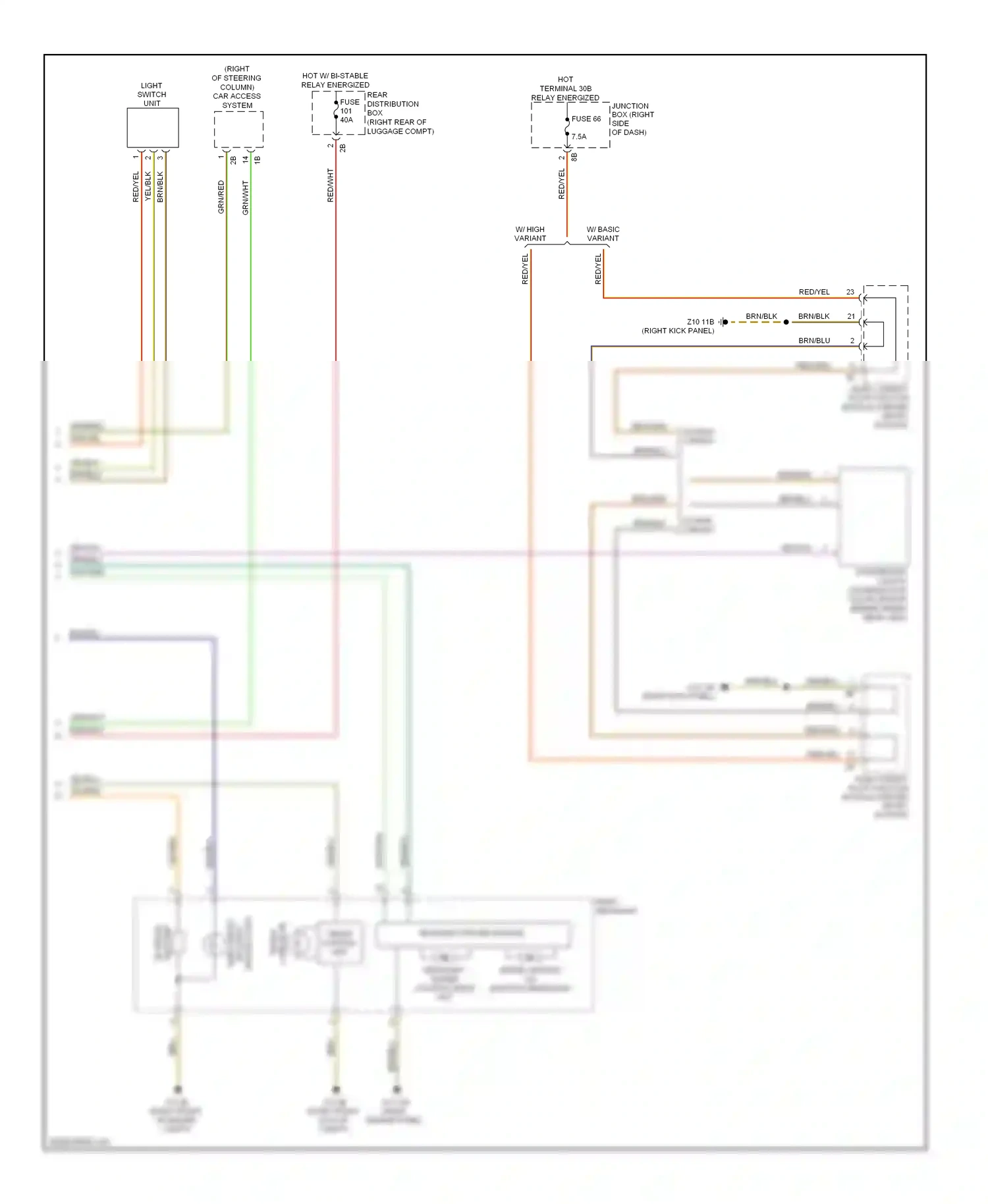 Wiring diagram right headlight for BMW 7 series F01/F02 (2008-2012) (5 of 5)