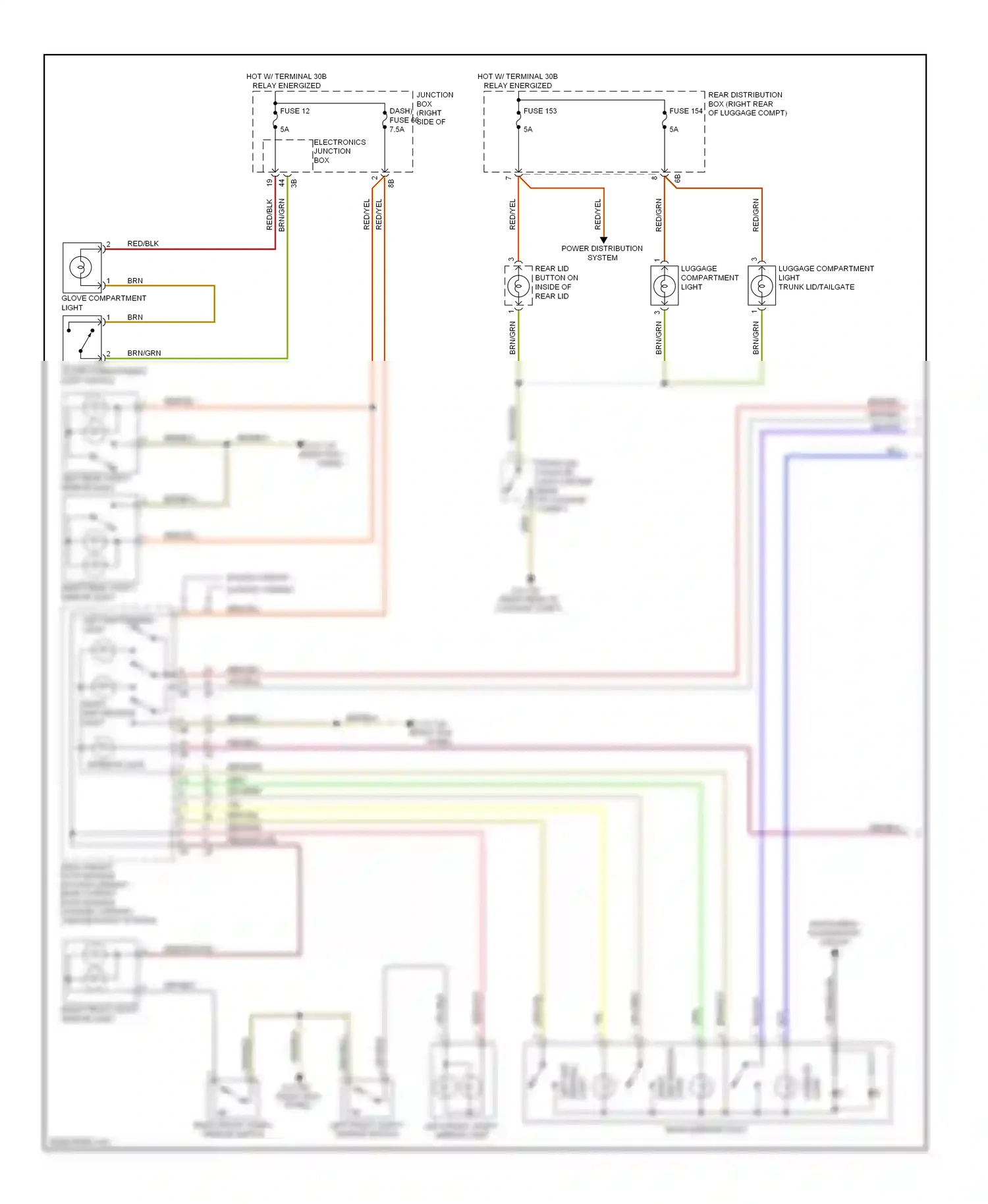 Wiring diagram right map reading light for BMW 7 series F01/F02 (2008-2012) (1 of 1)