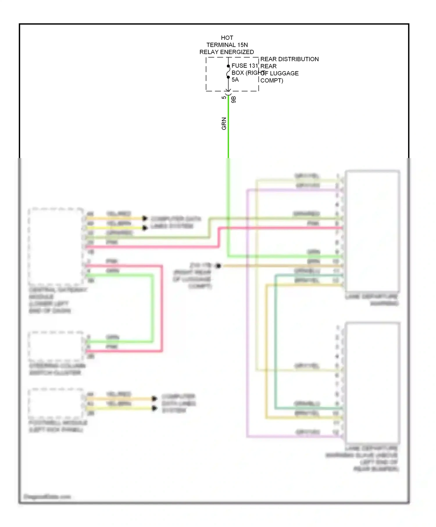 Wiring diagram steering column switch cluster for BMW 7 series F01/F02 (2008-2012) (8 of 15)