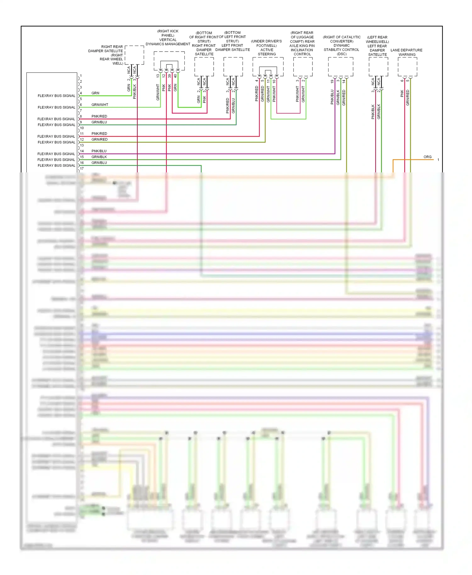 Wiring diagram steering column switch cluster for BMW 7 series F01/F02 (2008-2012) (3 of 15)