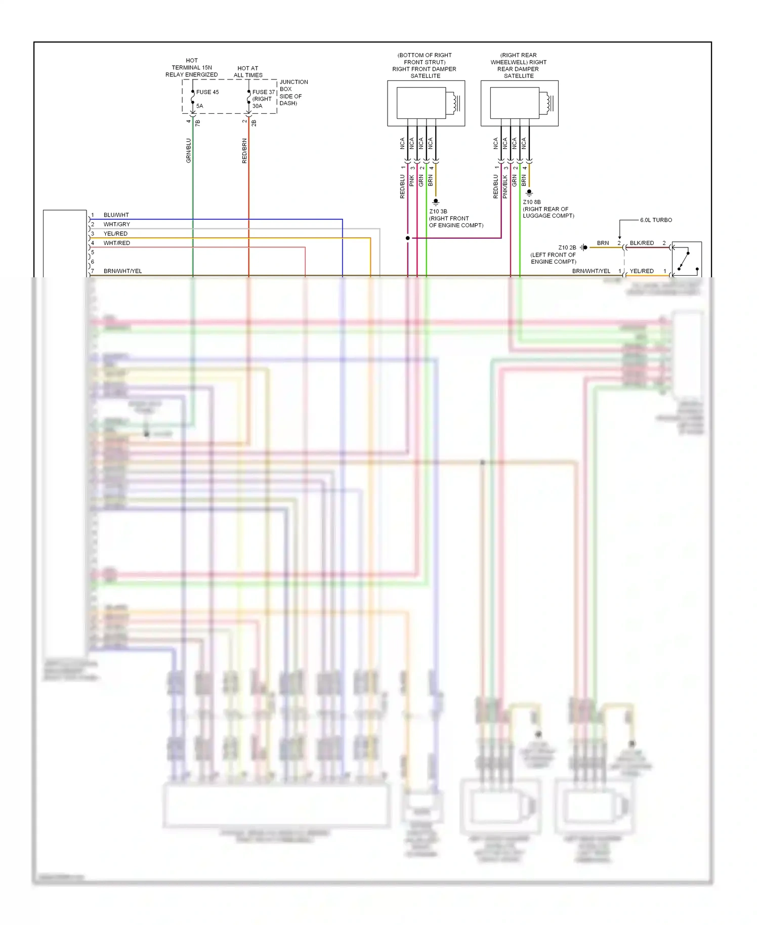 Wiring diagram vertical dynamic management for BMW 7 series F01/F02 (2008-2012) (1 of 1)