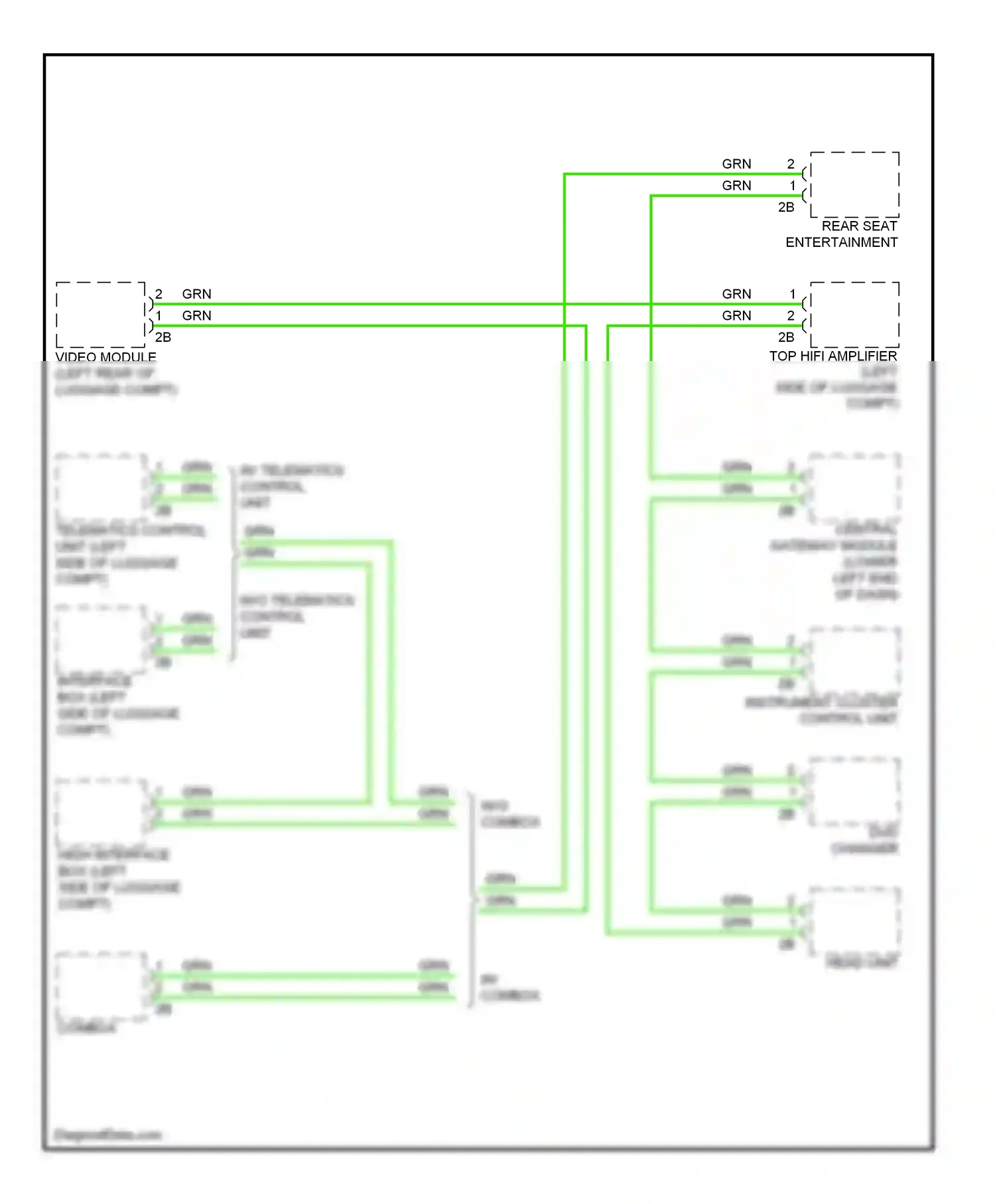 Wiring diagram w/ combox for BMW 7 series F01/F02 (2008-2012) (1 of 2)