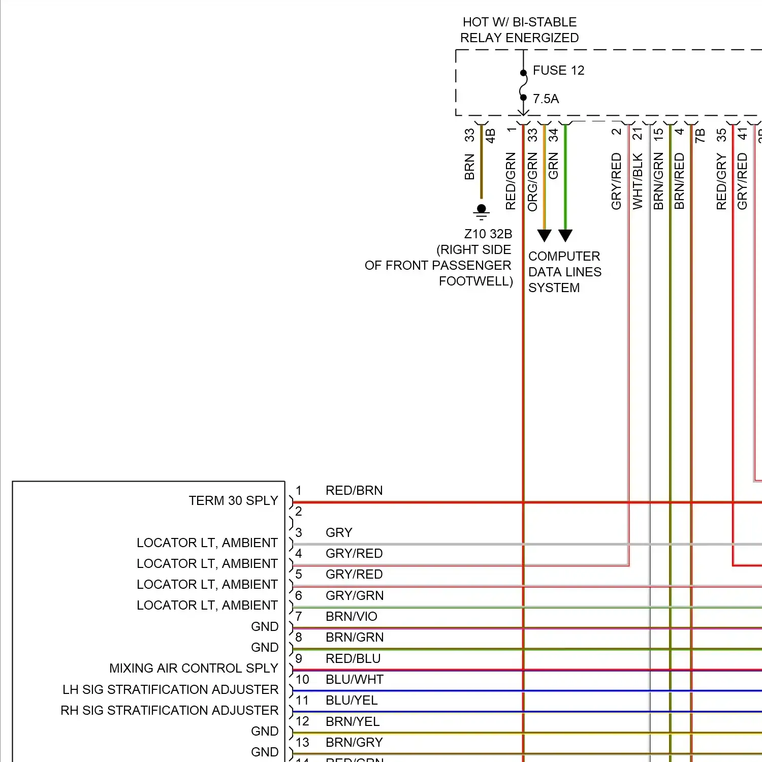 demo - Automatic a/c circuit, w/o rear automatic climate control (1 of 5) Automatic a/c circuit, w/o rear automatic climate control (1 of 5)