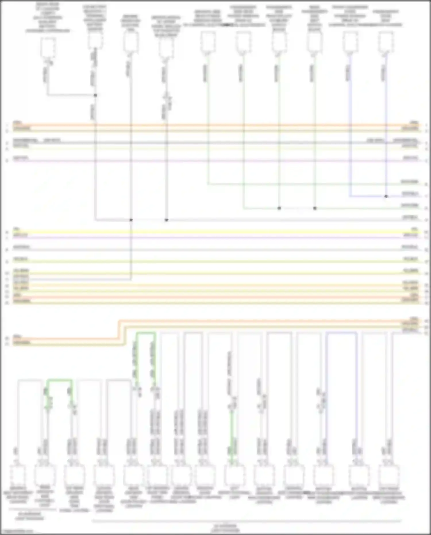 Wiring diagram front passenger door power window drive w/ control electronics for BMW 7 series G11/G12 facelift (2019-2023) (3 of 6)