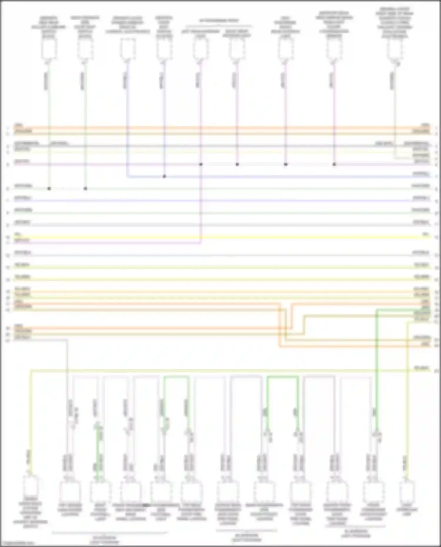 Wiring diagram front passenger seat backrest rear panel lighting for BMW 7 series G11/G12 facelift (2019-2023) (3 of 4)